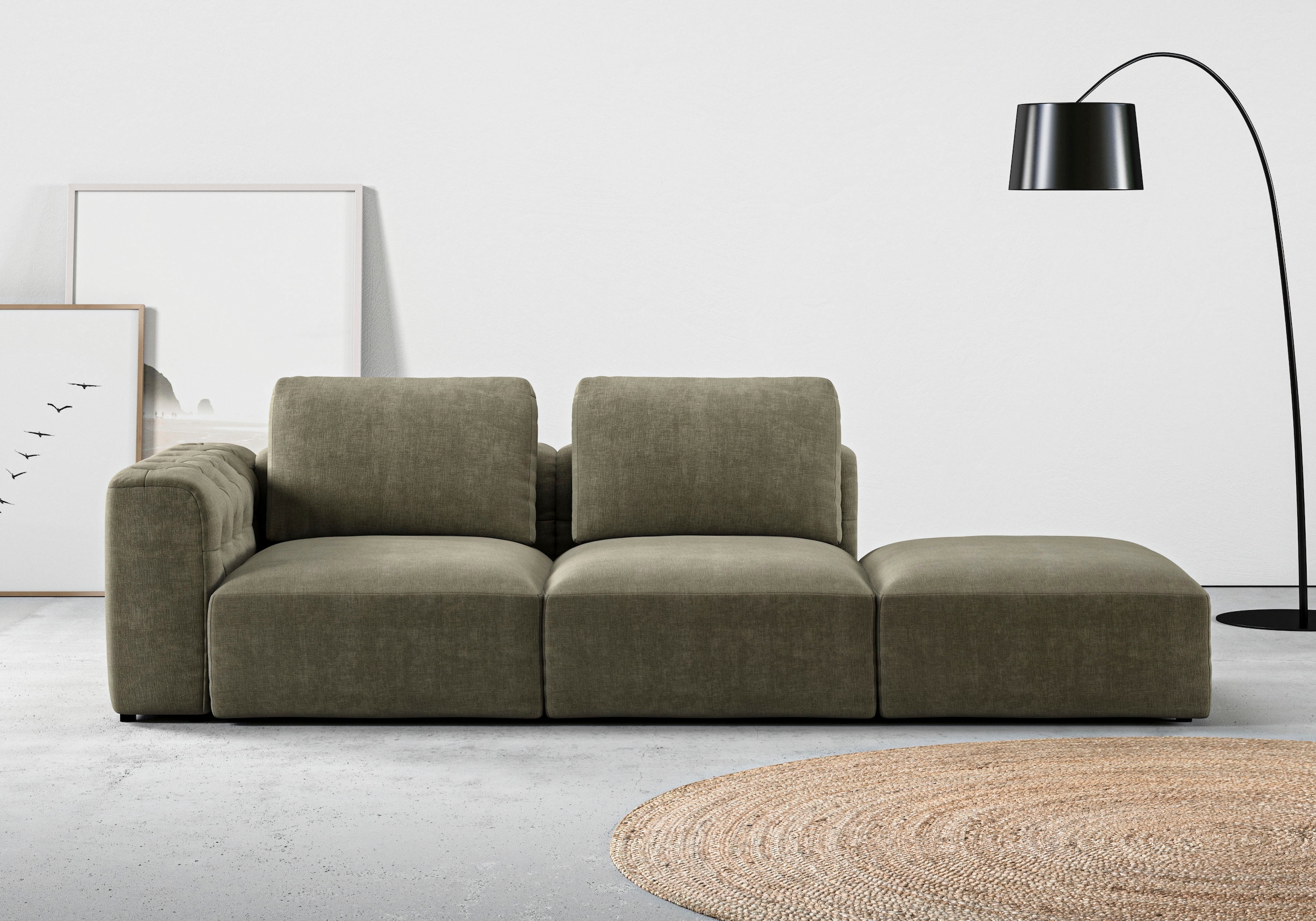 Home affaire Chaiselongue »Cushid« Modul-Sofa, bestehend aus 2-Sitzer und H günstig online kaufen