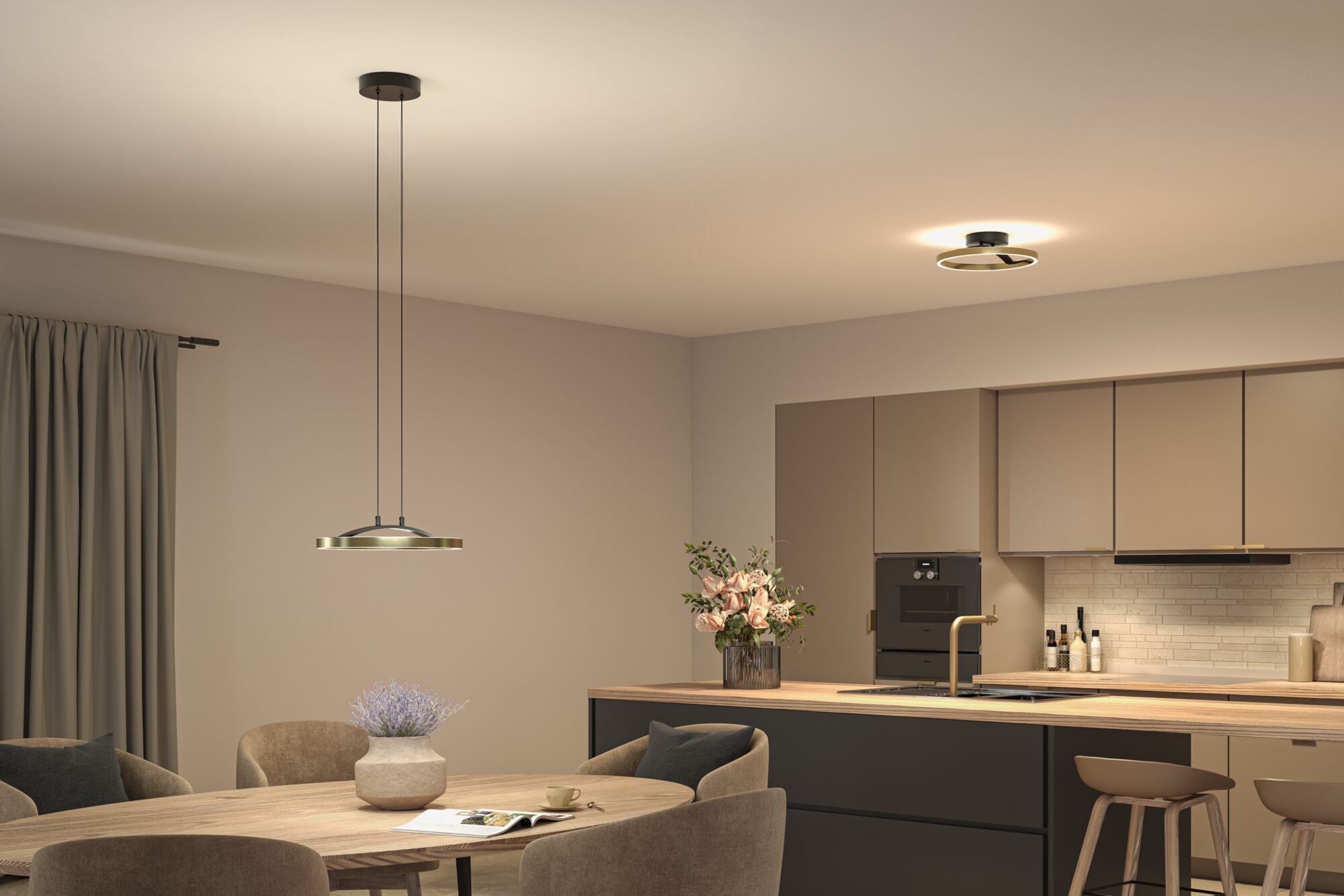 Paulmann LED Deckenleuchte »Melira WD LED 24W Gold /Schwarz 230V Metall« LED-Modul 1 Stk. 3StepDim