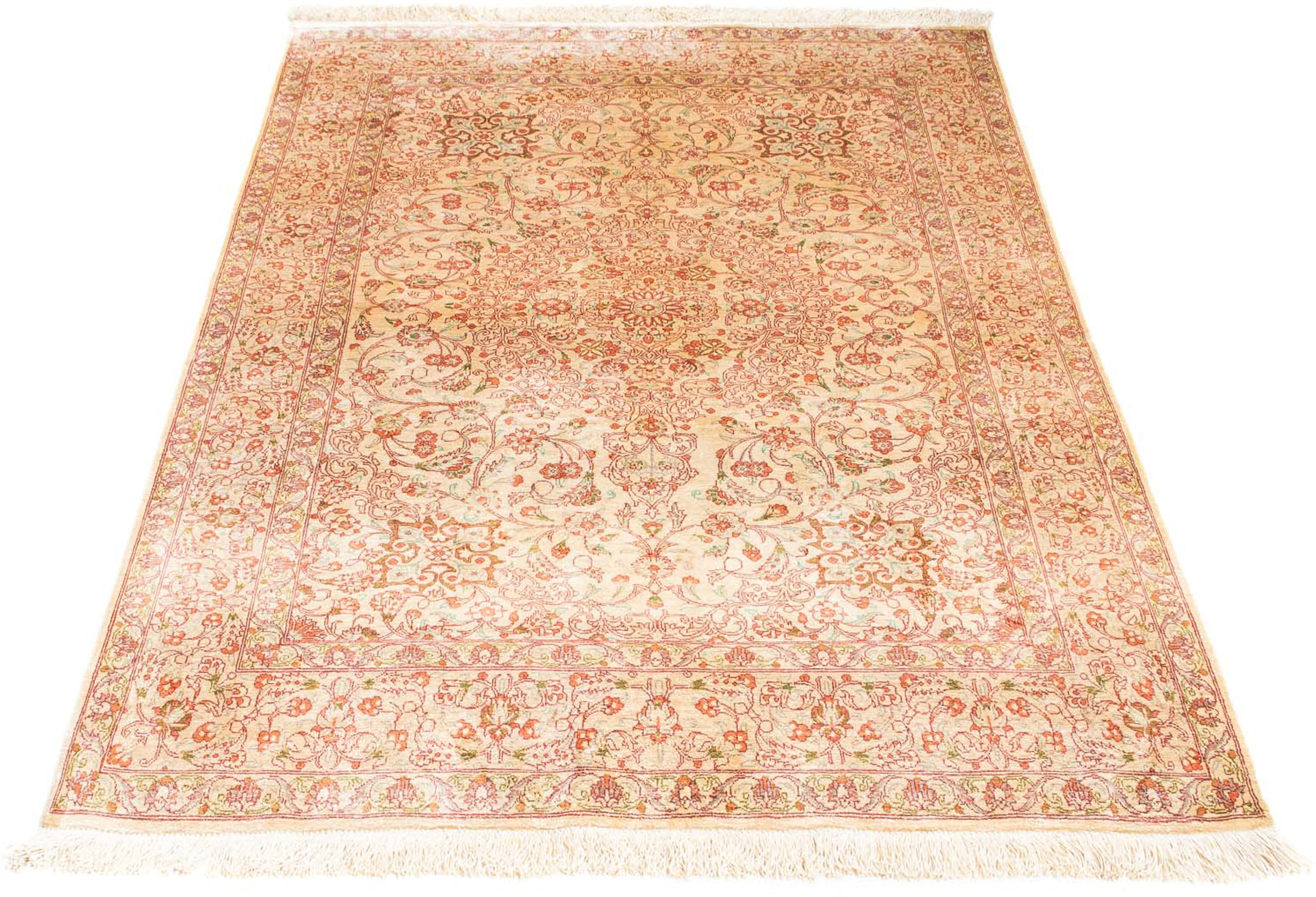 morgenland Orientteppich »Perser - Ghom - 146 x 98 cm - beige«, rechteckig, günstig online kaufen