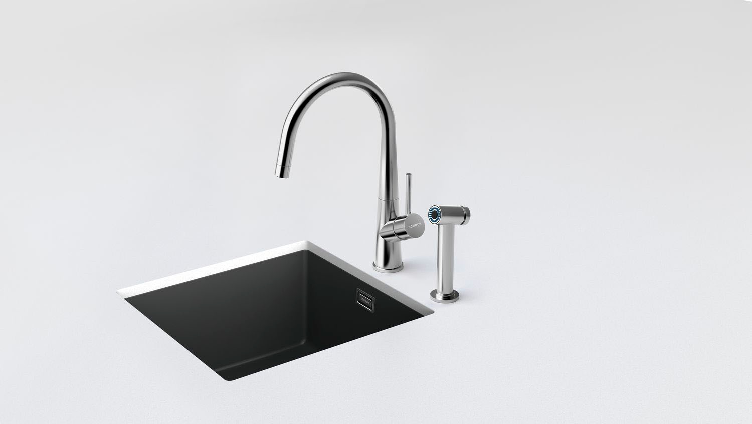Schock Küchenarmatur »CONOS PRO« Festauslauf, Brausefunktion, Flüsterperlator, Schwenkbereich 360°