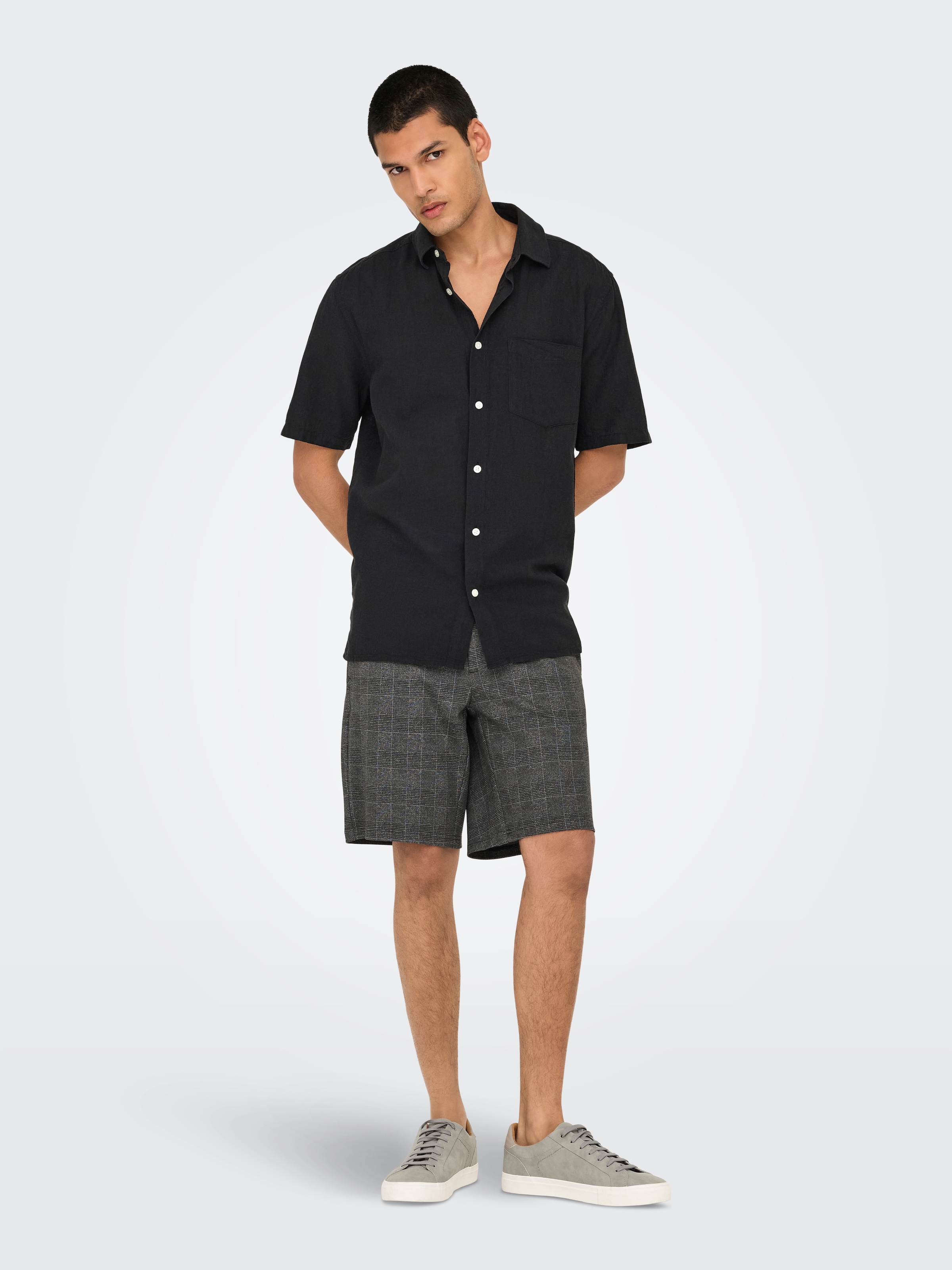 ONLY & SONS Kurzarmhemd »ONSCAIDEN LIFE REG SS 1 PKT SHIRT«