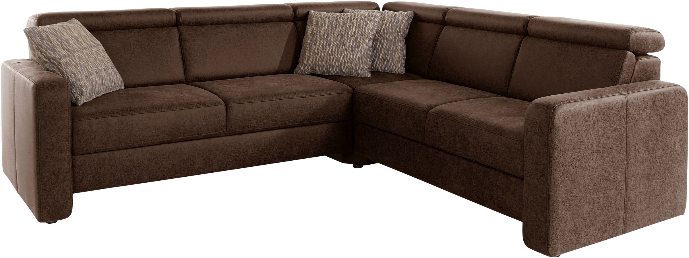 sit&more Ecksofa »Bologna L-Form«, Kopfteilverstellung, wahlweise mit Bettfunktion und Schubkasten