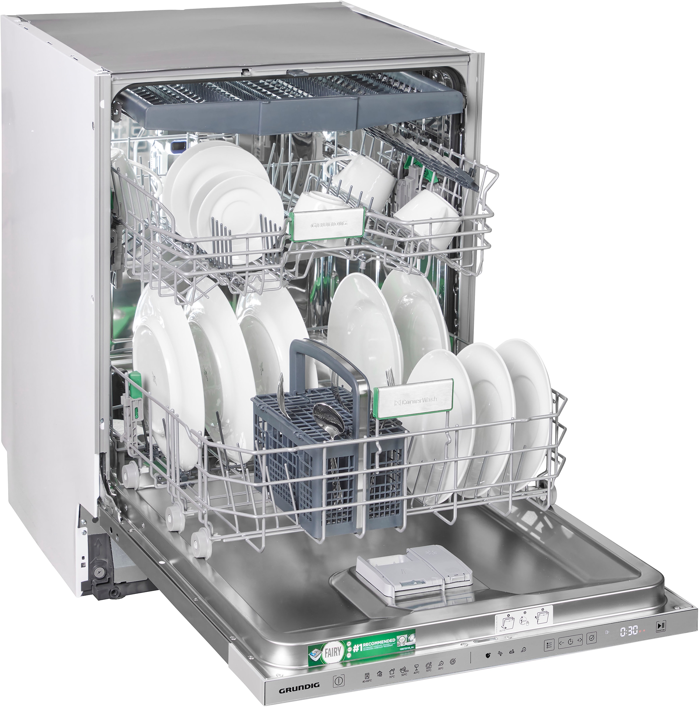 Grundig vollintegrierbarer Geschirrspüler »GNVP4420 7629191677«, 15 Maßgedecke, CornerWash