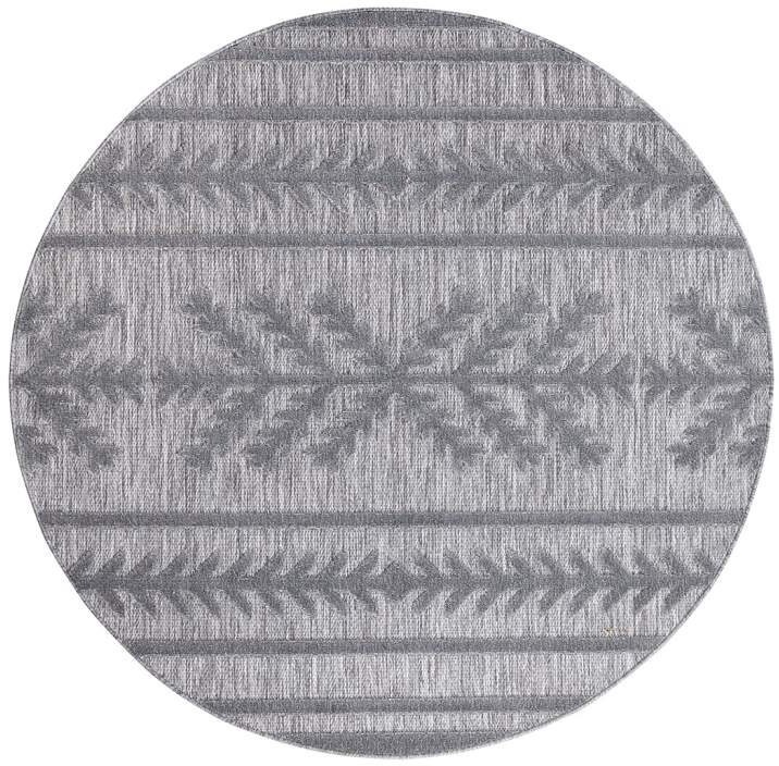 Carpet City Teppich »In-& Outdoorteppich Santorini 411, 3D-Effekt, Boho-Optik«, rund, 5 mm Höhe, Wetterfest & UV-beständig für Terrasse, Balkon, Küche, Flur