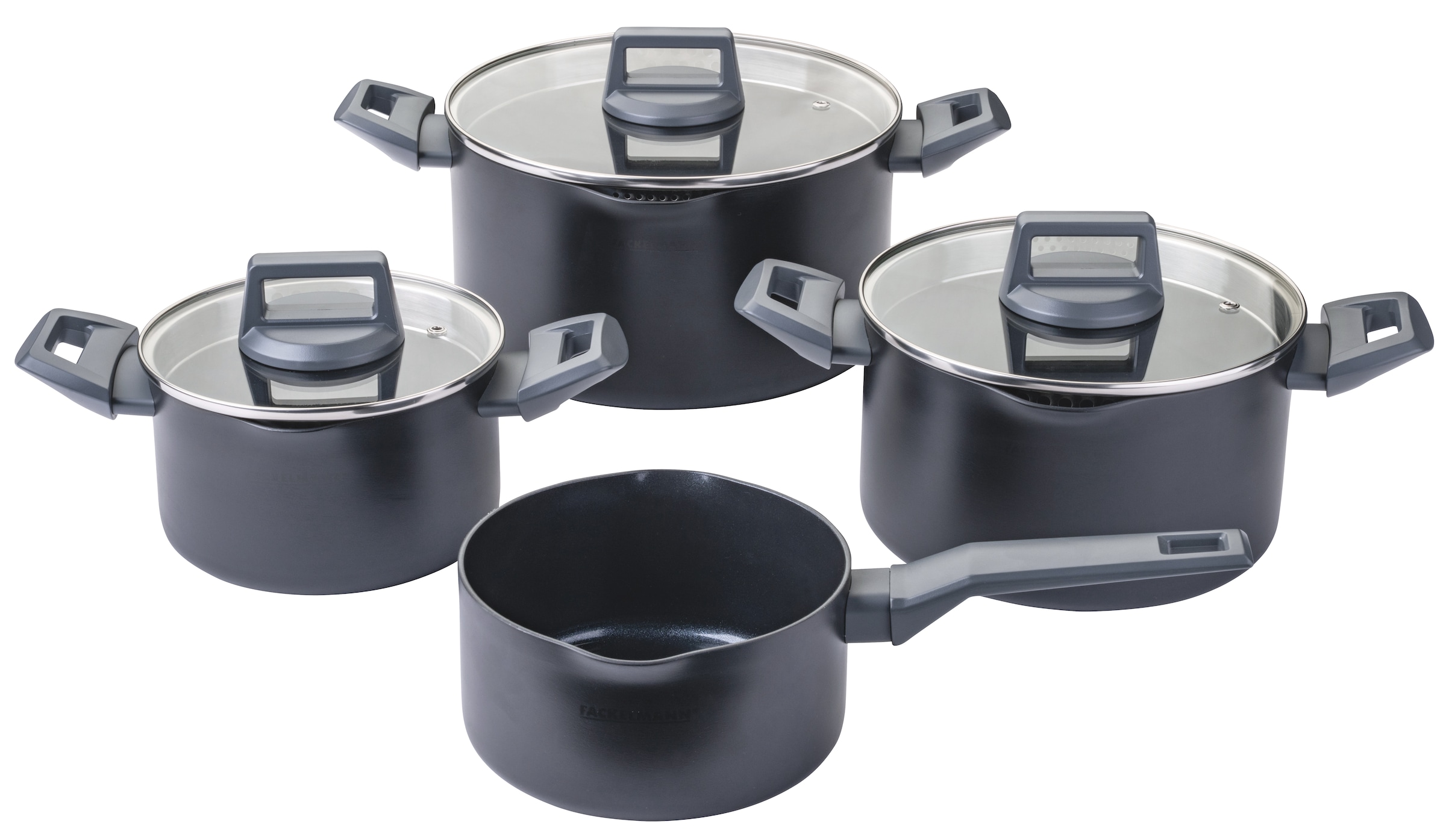 FACKELMANN Topf-Set »Statement« Aluminium Set, 7 Stk. tlg. Deckel mit Abgie günstig online kaufen