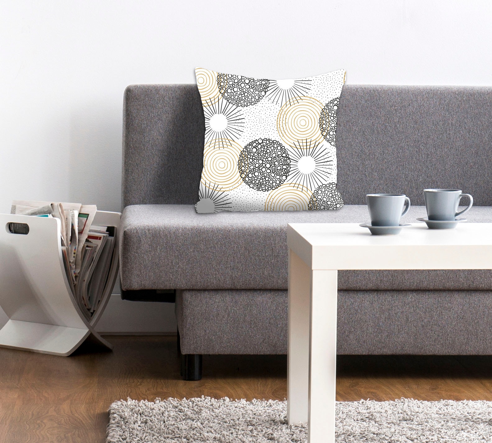 queence Dekokissen »Katja«, Kissenhülle,Formen,Muster,Weiß,Geometrisch,Mini günstig online kaufen
