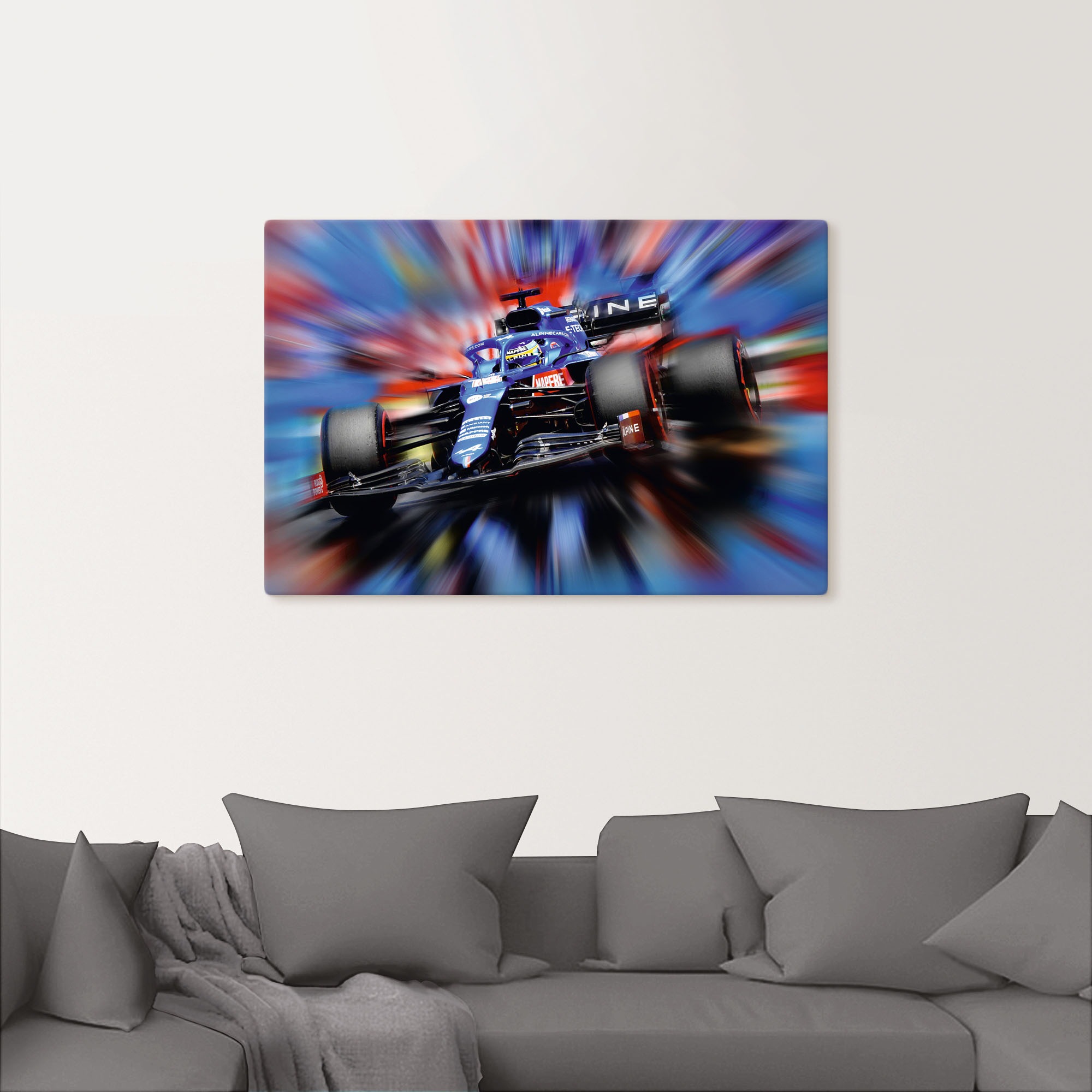 Artland Wandbild »Fernando Alonso - Spanien«, Auto, (1 St.), als Leinwandbi günstig online kaufen