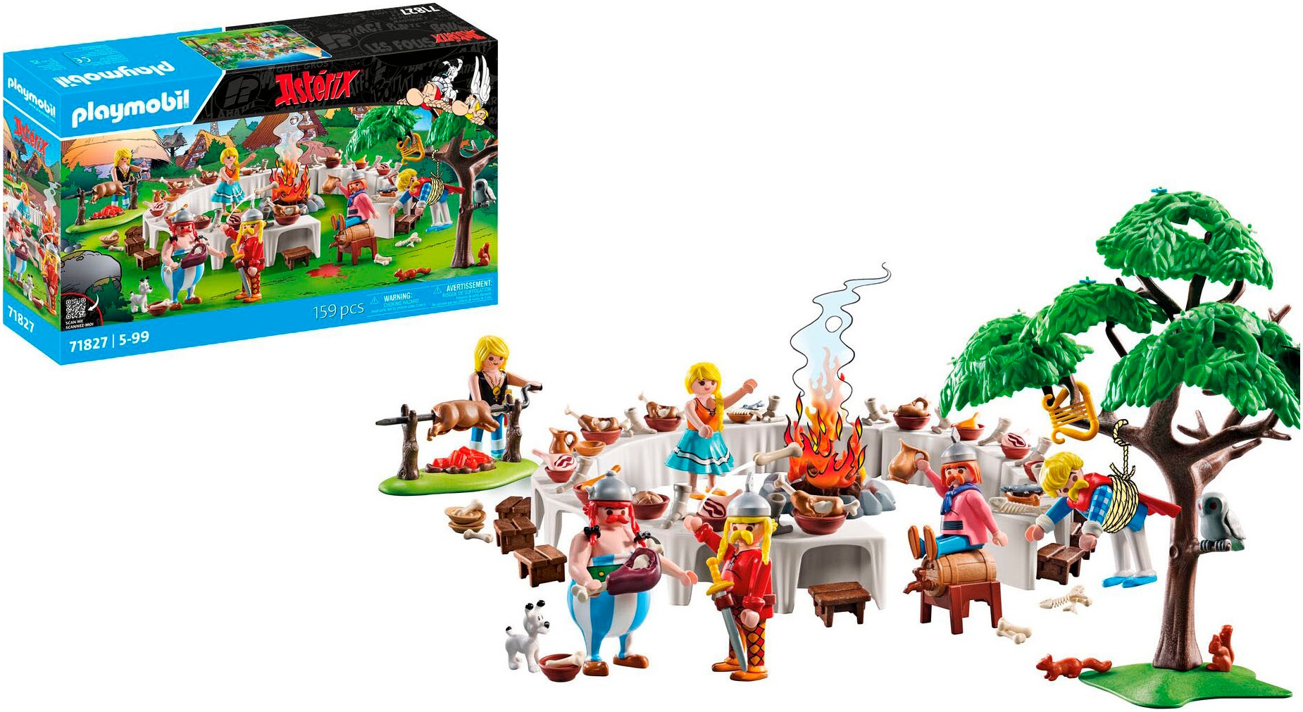 Playmobil® Konstruktions-Spielset »Asterix: Das Dorfbankett (71827), Playmobil Asterix«, (159 St.), Made in Europe