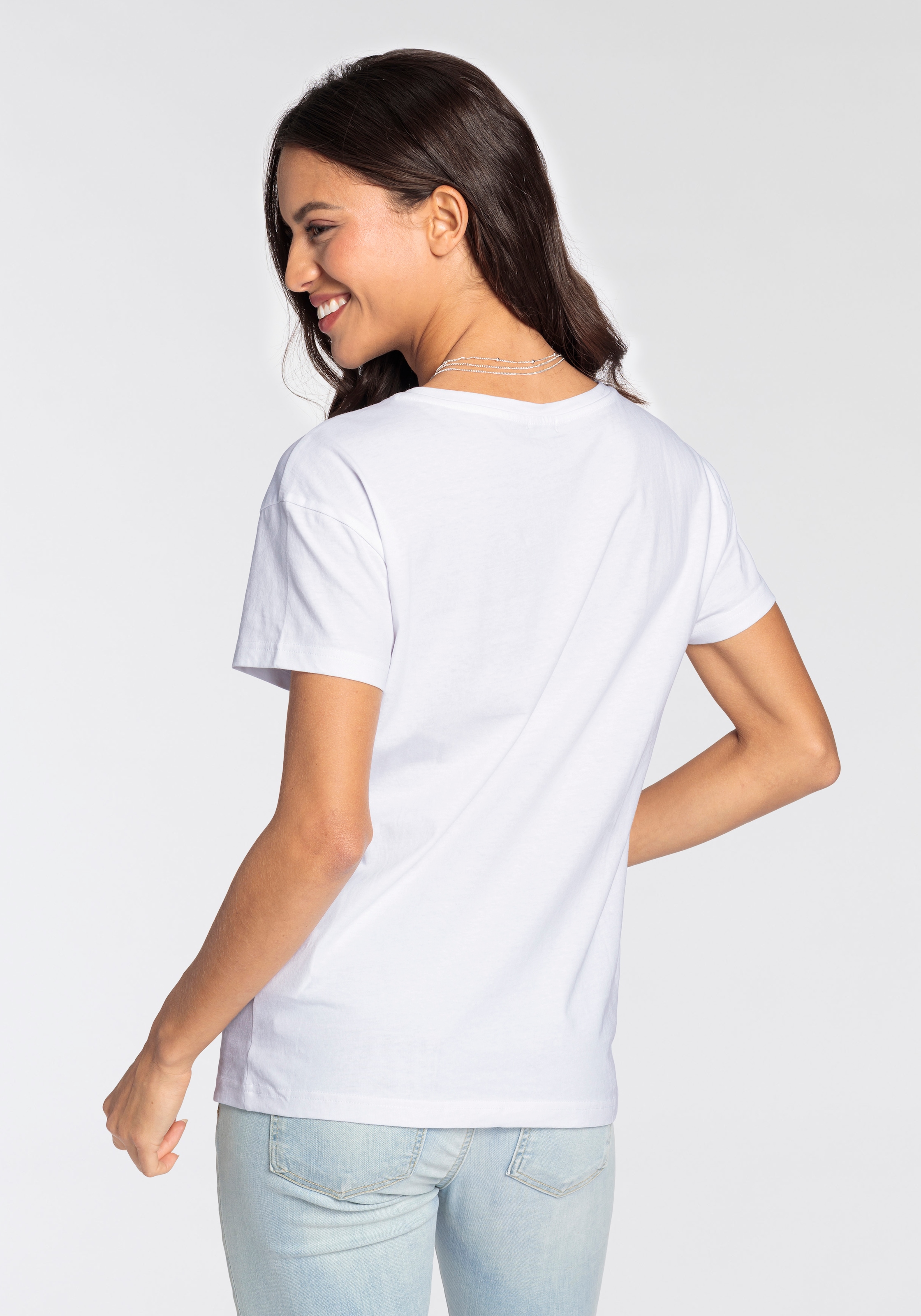 Laura Scott T-Shirt Kurzarm,  figurumspielender Schnitt,  aus elastischem Single Jersey