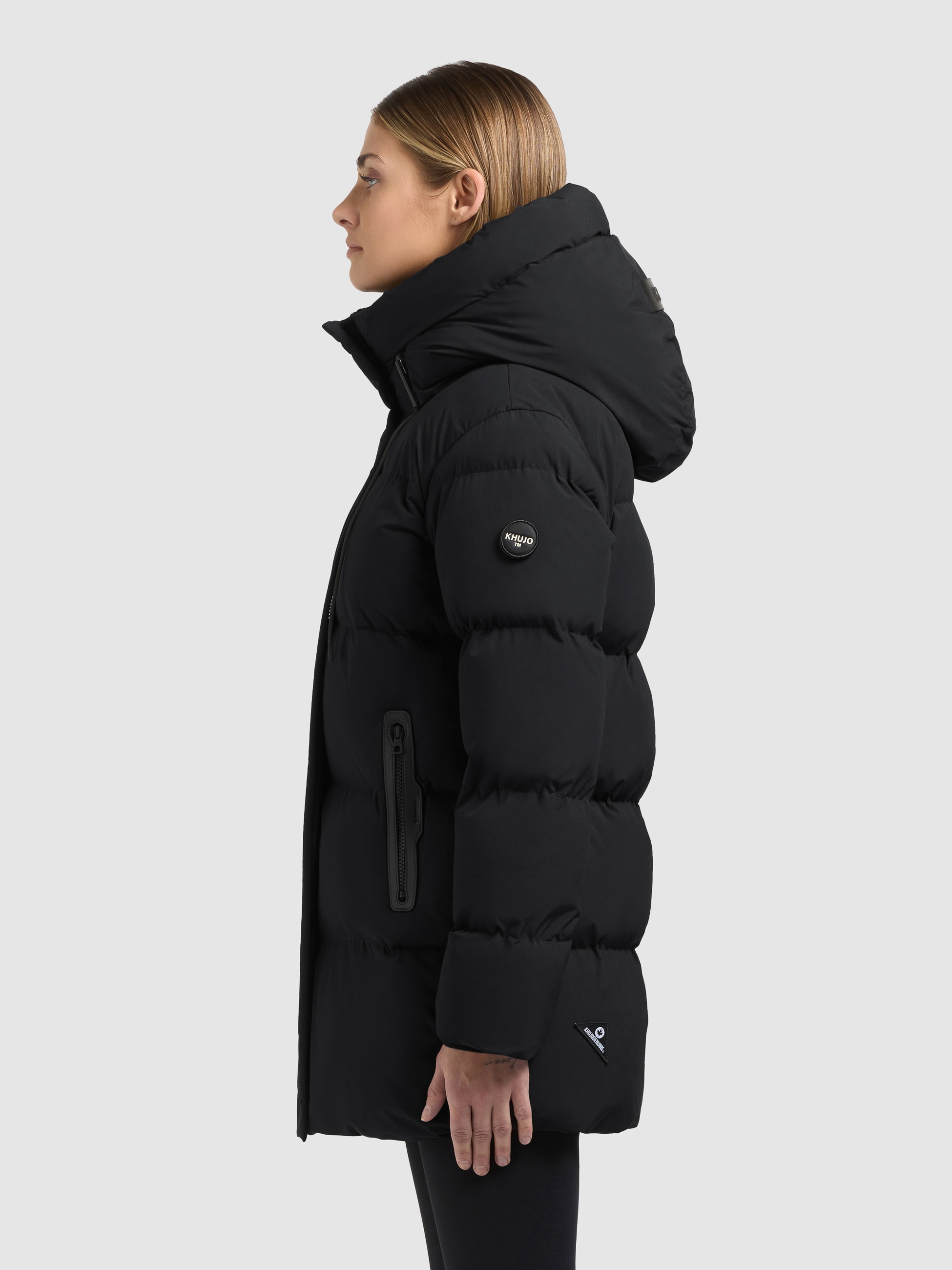khujo Steppjacke »DROWN2 MATT« mit Kapuze Taschenbeutel mit Fleece