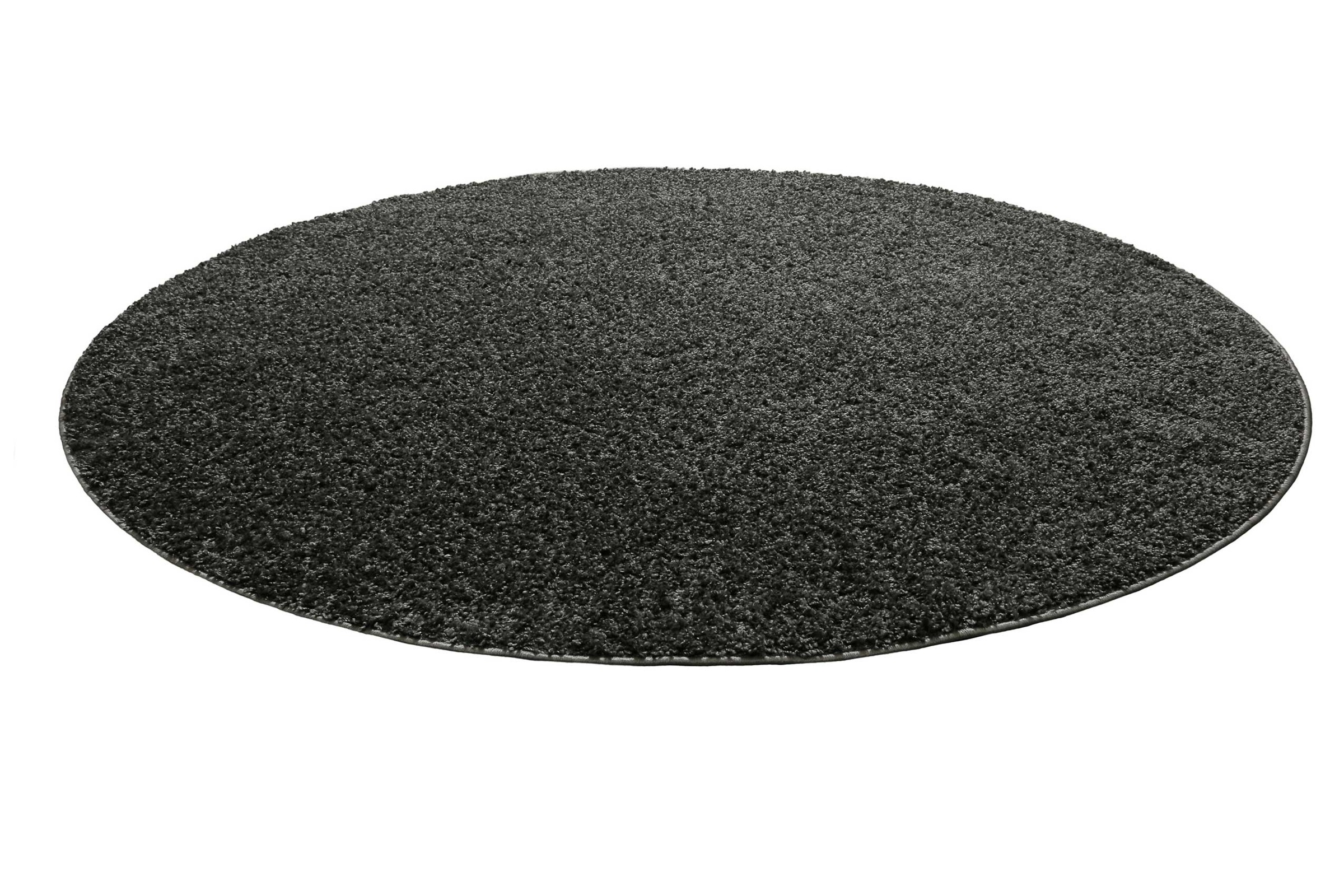Homie Living Teppich »Gino«, rund, 30 mm Höhe, Hochflor, gewebt, weich, uni, Wohnzimmer, Schlafzimmer, waschbar