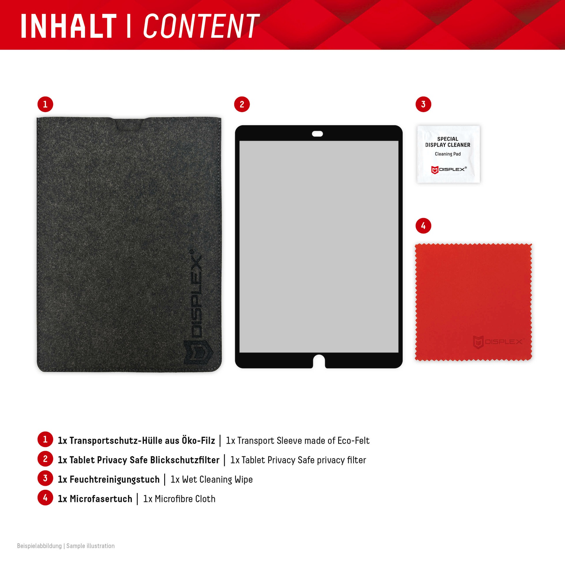 Displex Displayschutzfolie »Tablet Privacy Safe« für Apple iPad 10,9" (10. Gen., 2022);Apple iPad 11" (2025);Apple iPad Air 11" (2024/2025) Blickschutzfolie, Schutzfolie, Bildschirmschutz, kratz- & stoßfest