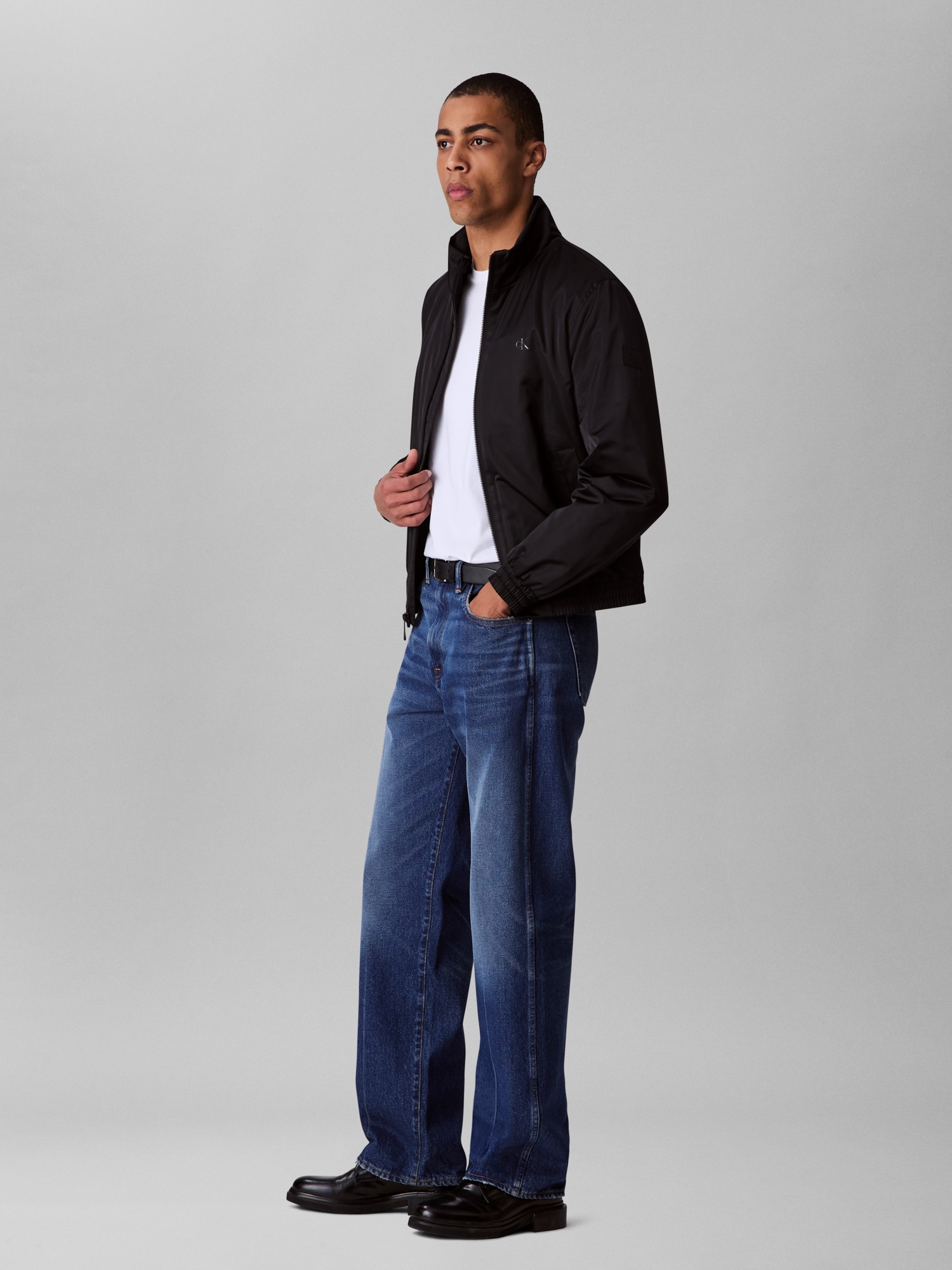 Calvin Klein Jeans Bomberjacke »LS PADDED HARRINGTON JACKET«, ohne Kapuze, Mit Rundhalsausschnitt mit Stehkragen