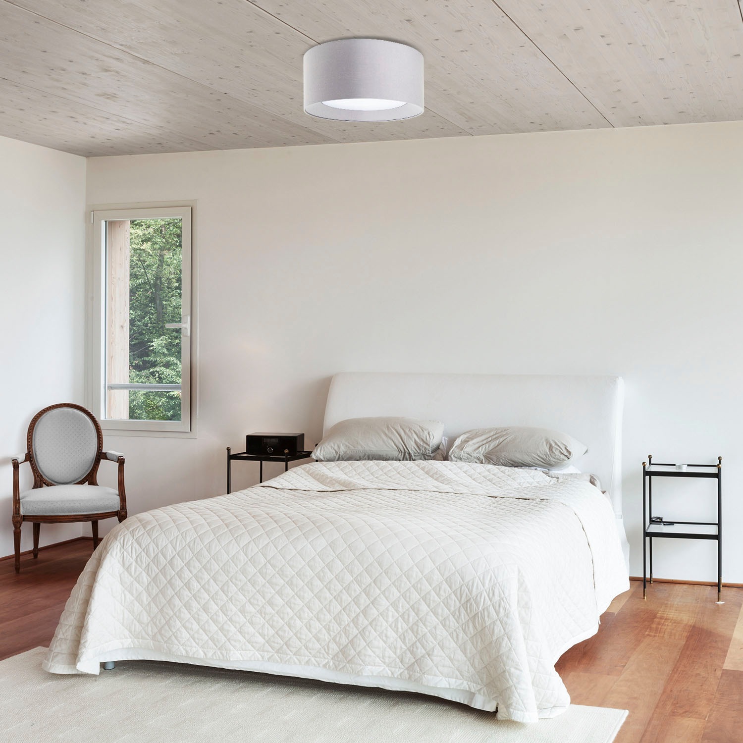 Paco Home Deckenleuchte »DRUM«, Leuchtmittel E27   ohne Leuchtmittel, Rund günstig online kaufen