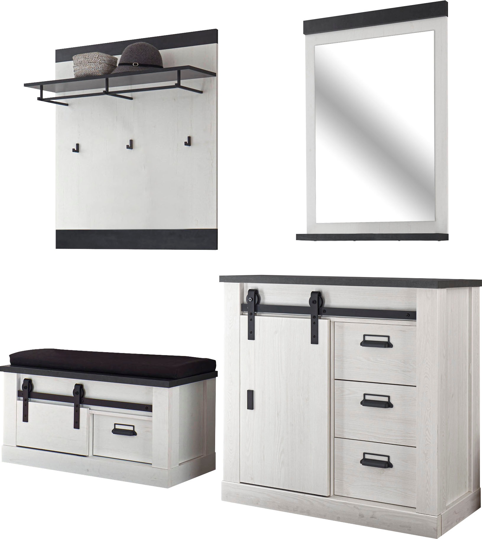 Home affaire Garderoben-Set »SHERWOOD« 4 Stk. tlg. günstig online kaufen