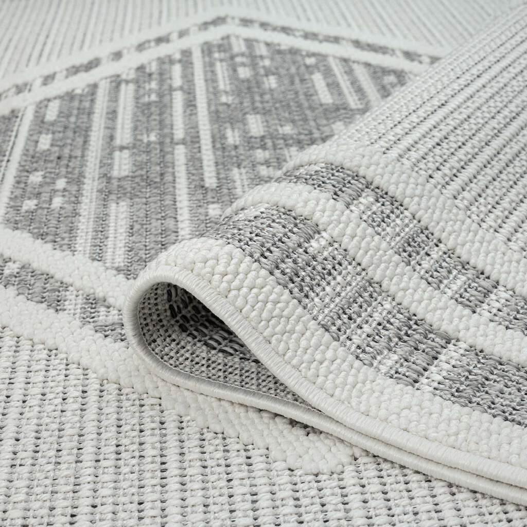 Carpet City Teppich »LINDO 8853«, rund, 11 mm Höhe, Kurzflor, Hochtief-Muster/ 3D-Effekt, Boho-Stil, Wohnzimmer