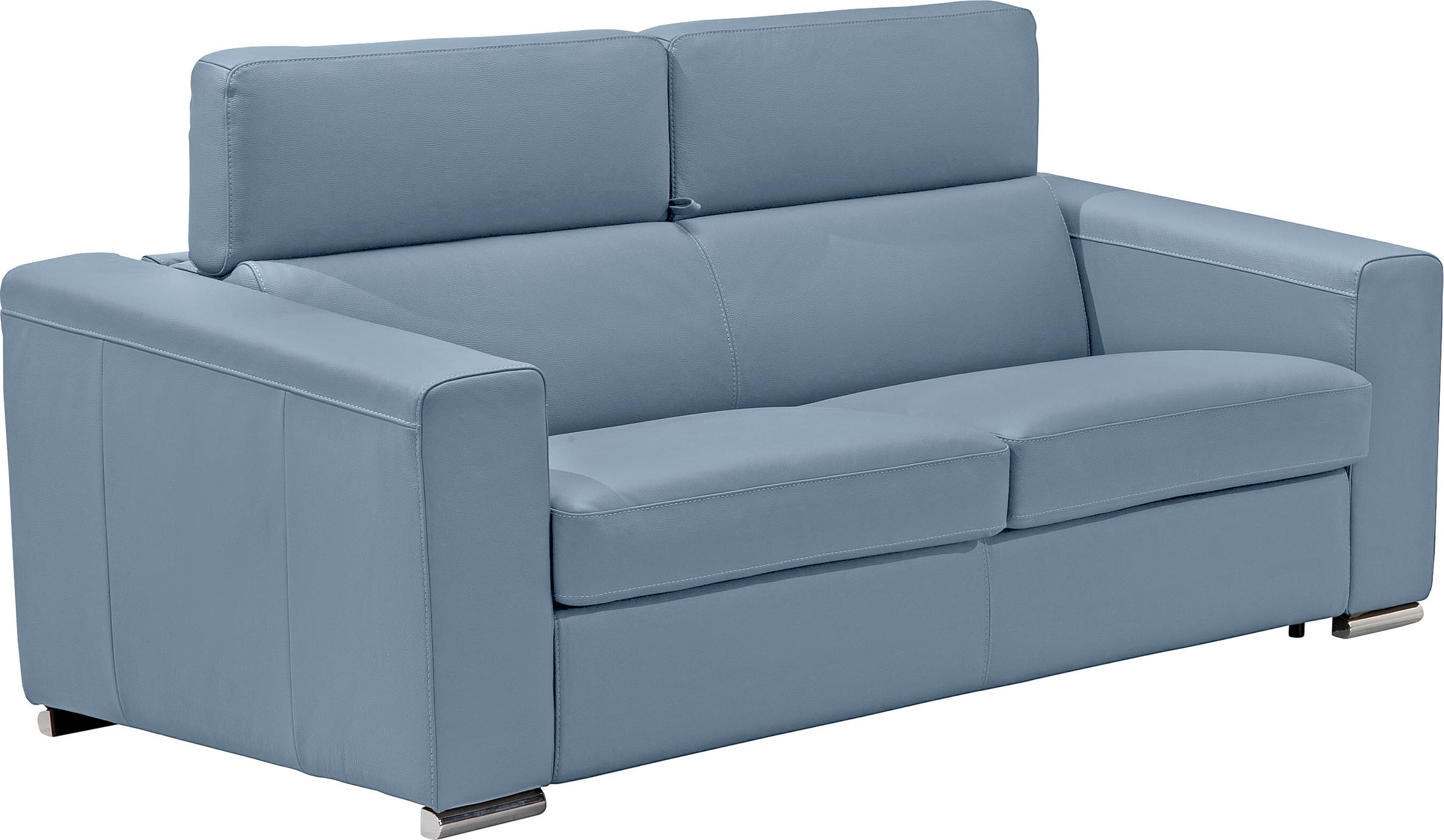 Egoitaliano Schlafsofa »Cabiria, Design und super Sitz- und Liegekomfort«, Sofa inkl. Schlaffunktion, Kopfteile verstellbar, mit Metallfüßen