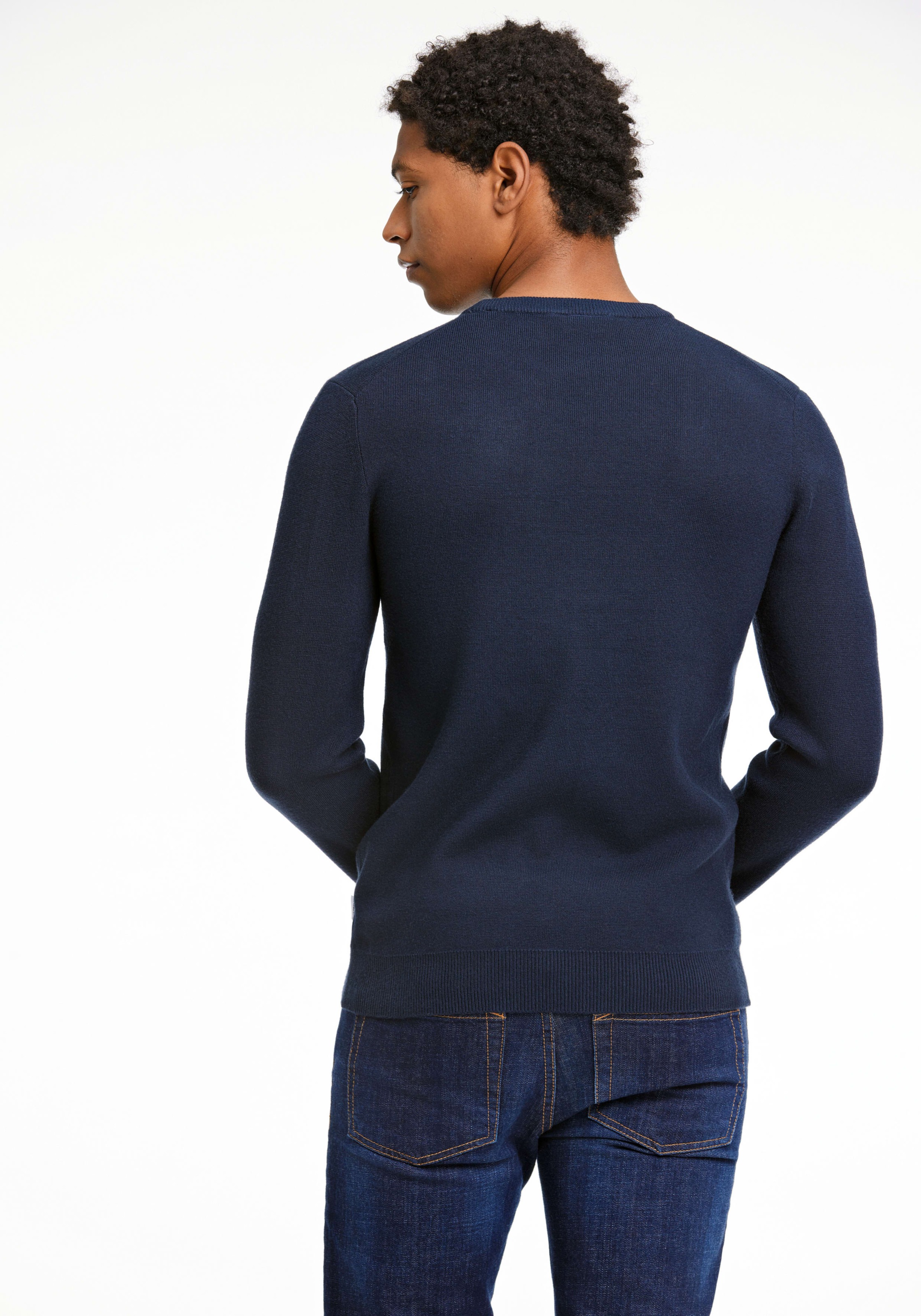 LINDBERGH Rundhalspullover im klassischem Design, mit Viskose