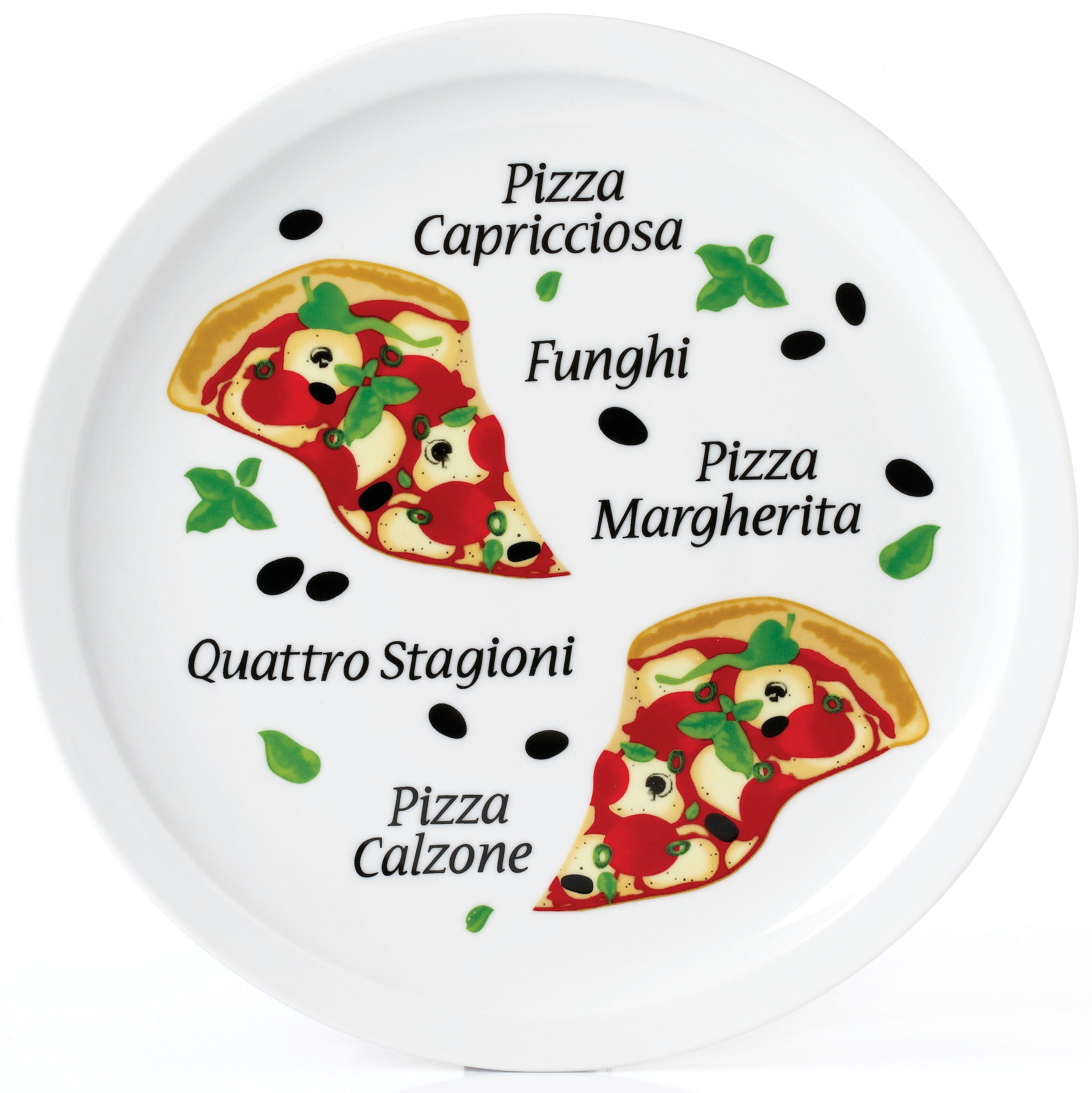 Pizzateller »Margherita«, (Set, 6 St., 6 Pizzateller 30cm), Porzellan, spülmaschinen-...