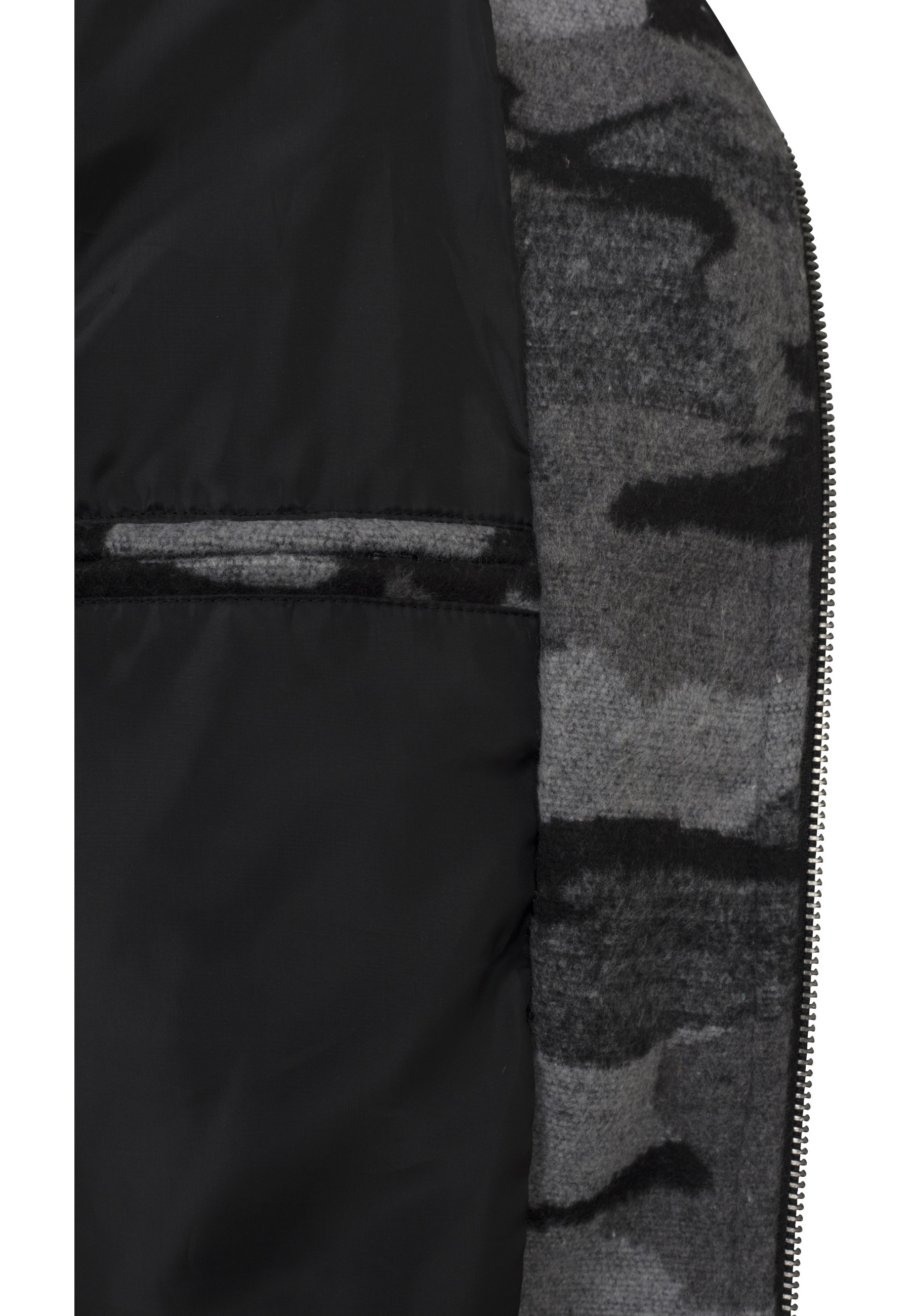 URBAN CLASSICS Winterjacke »Urban Classics Herren Camo Zip Jacket« 1 Stk. tlg. mit Kapuze