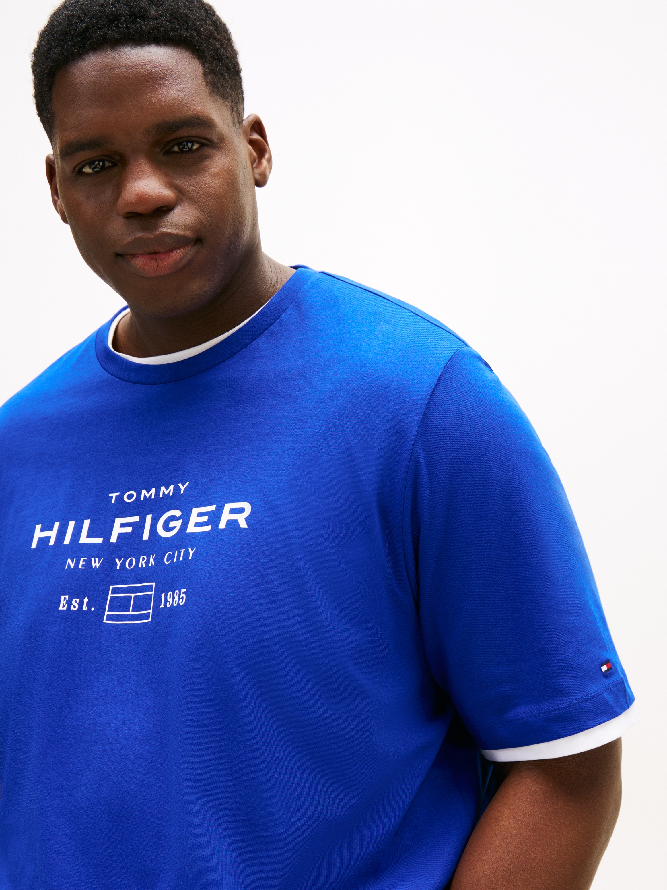 Tommy Hilfiger Big & Tall T-Shirt »HILFIGER STACK GRAPHIC TEE«, Große Größen