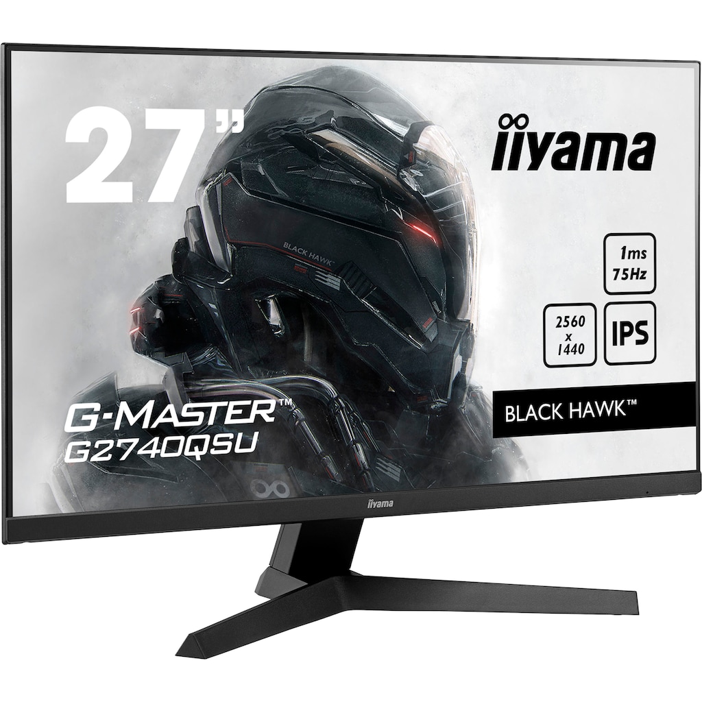 Iiyama LED-Monitor »G-MASTER G2740QSU-B1«, 68,6 cm/27 Zoll, 2560 x 1440 px, WQHD, 1 ms Reaktionszeit, 75 Hz