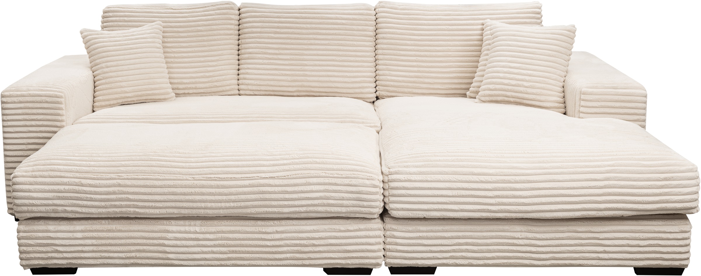 WERK2 Polstergarnitur »Eden L-Form + Hocker. Mega Couch Breite 286cm, Cord« günstig online kaufen