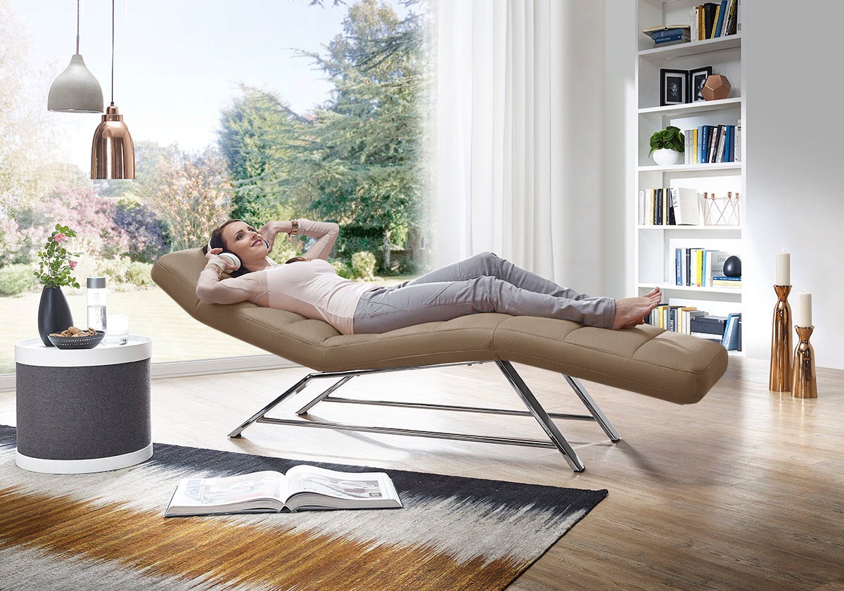 W.SCHILLIG Relaxliege »daily dreams«, Funktionsliege wahlweise mit Motor, Gestell Chrom, Breite 65 cm