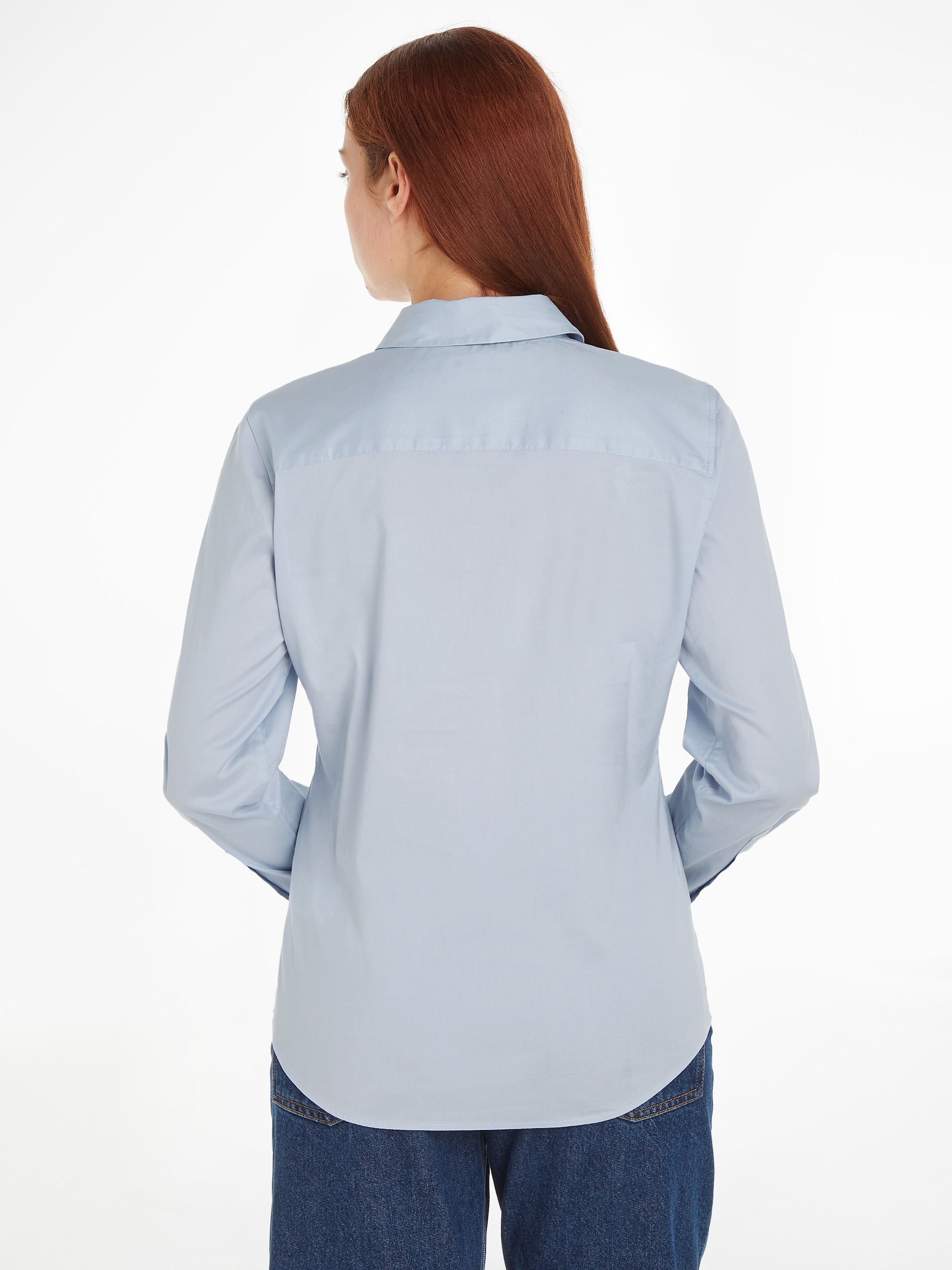 Tommy Hilfiger Hemdbluse »STRETCH OXFORD REGULAR SHIRT«, mit Logostickerei