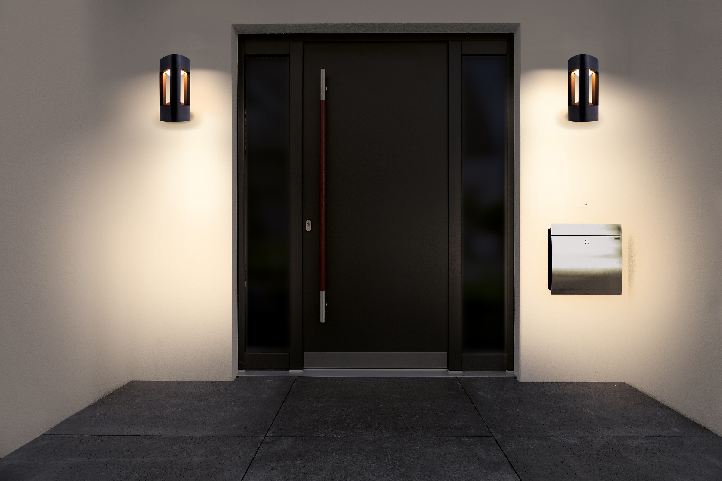 HEITRONIC LED Wandleuchte »Maryland«, 1 flammig, Leuchtmittel LED-Modul | LED fest integriert, anthrazit, Wandlampe, Außenleuchte