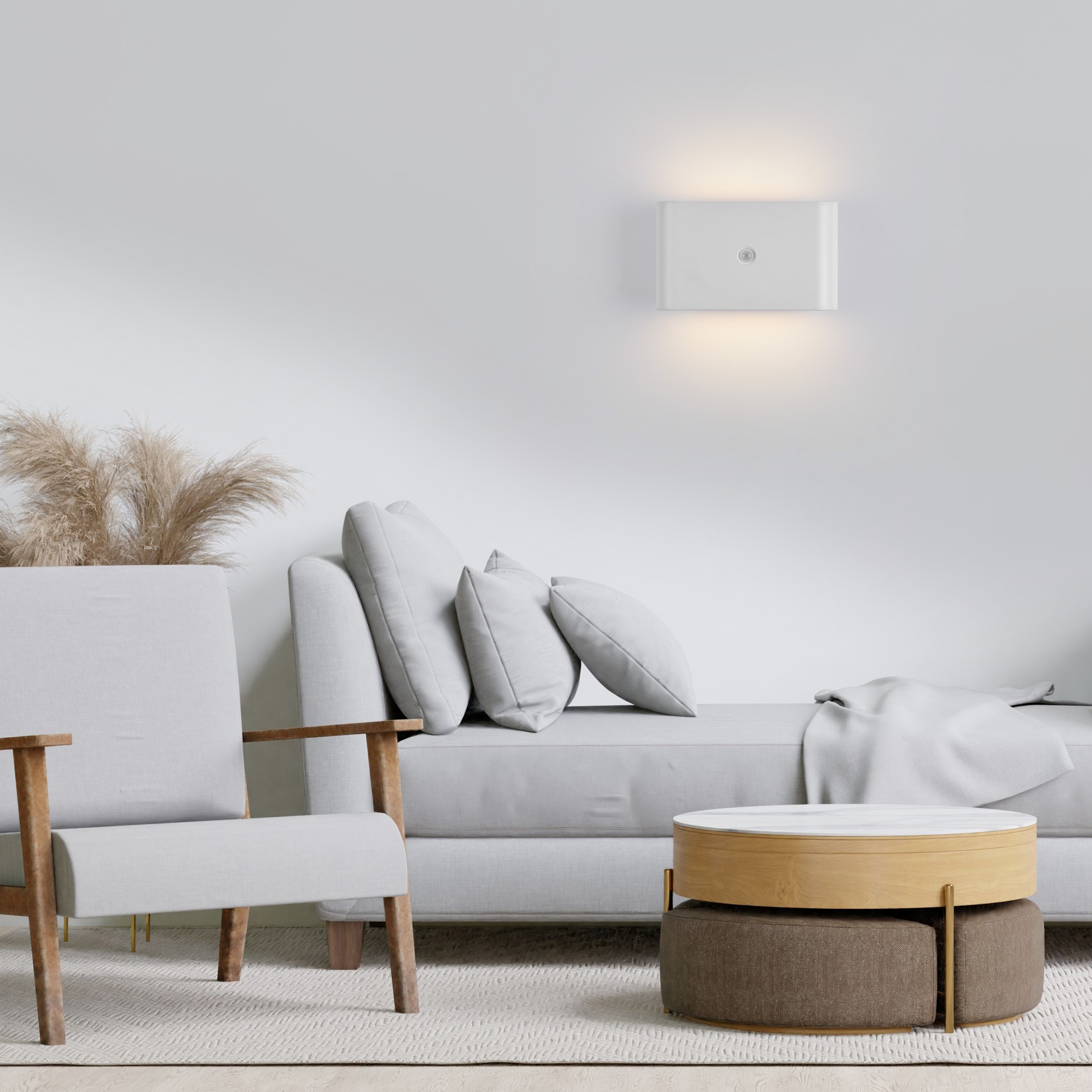 JUST LIGHT LED Wandleuchte »AKKU ZIDDY« LED-Board 1 Stk. Warmweiß Bewegungs günstig online kaufen