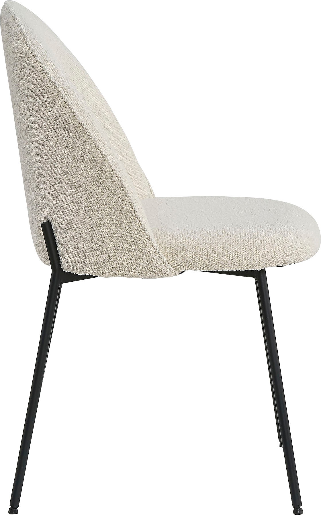 TOM TAILOR HOME Polsterstuhl, (Set), 2 St., Bouclé, mit abgerundeter Rückenlehne