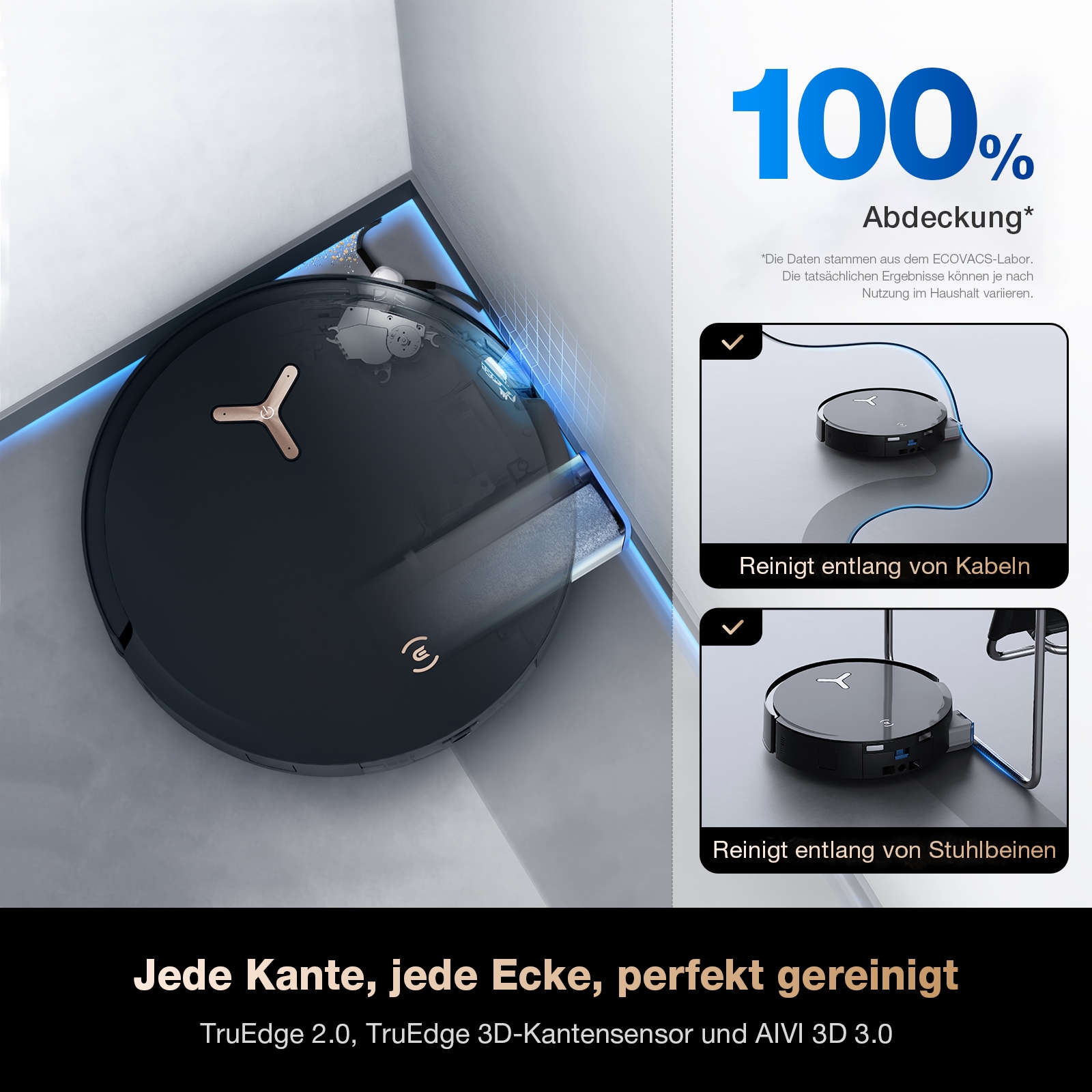 ECOVACS Saugroboter »DEEBOT X8 PRO OMNI«, Saug-und Wischroboter mit Absaugstation