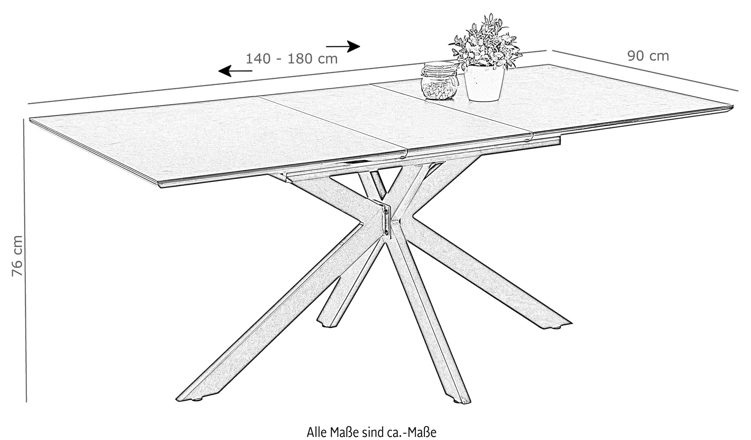 HELA Esstisch »Fenja«, ausziehbar 140-180 cm