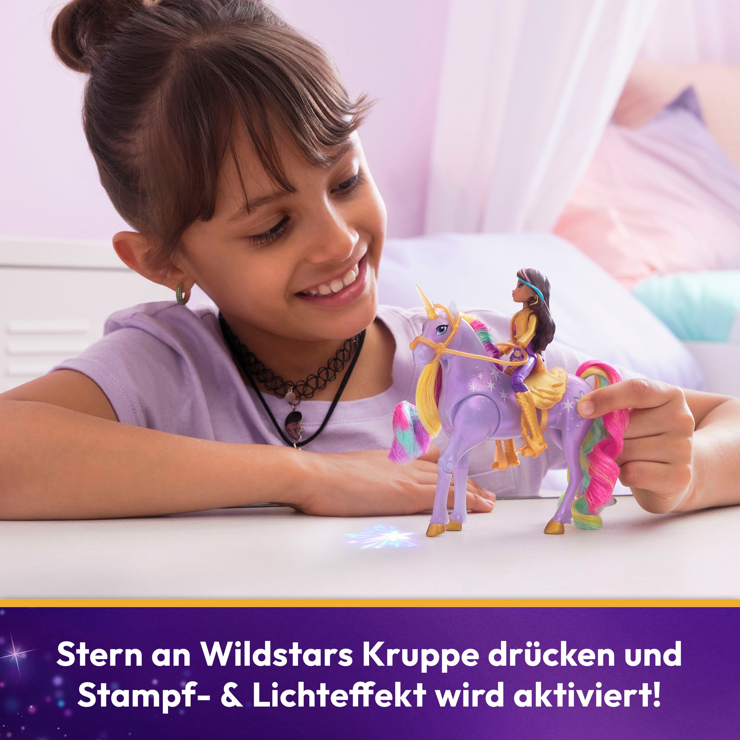 Spin Master Anziehpuppe »Unicorn Academy - Small Doll & Unicorn - Sophia & Light Magic Wildstar«