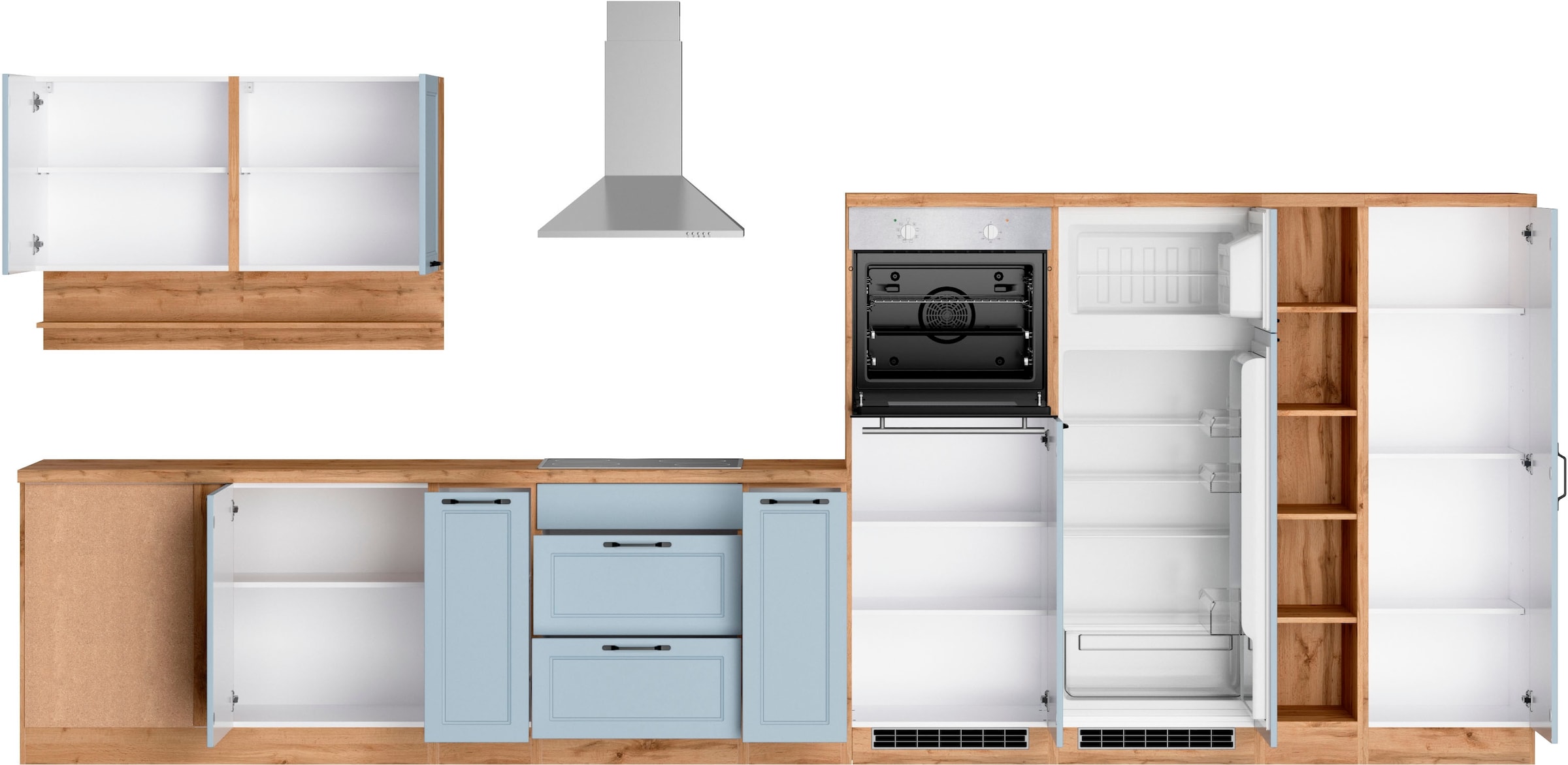 KOCHSTATION Winkelküche »KS-Lana«, Stellbreite 240/440 cm, wahlweise mit E-Geräten