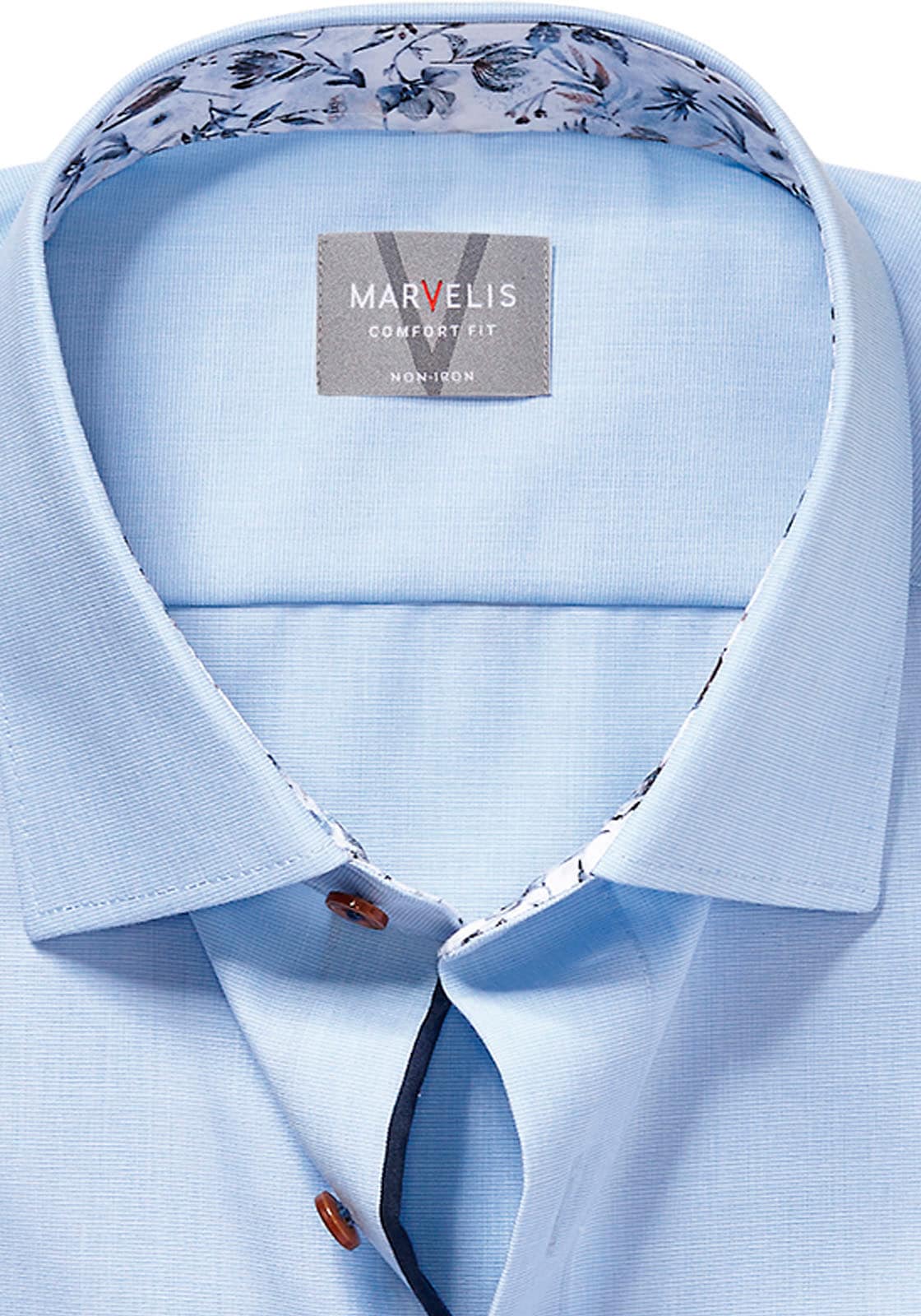 MARVELIS Langarmhemd »Lucky« comfort fit, bügelfrei, Businesshemd