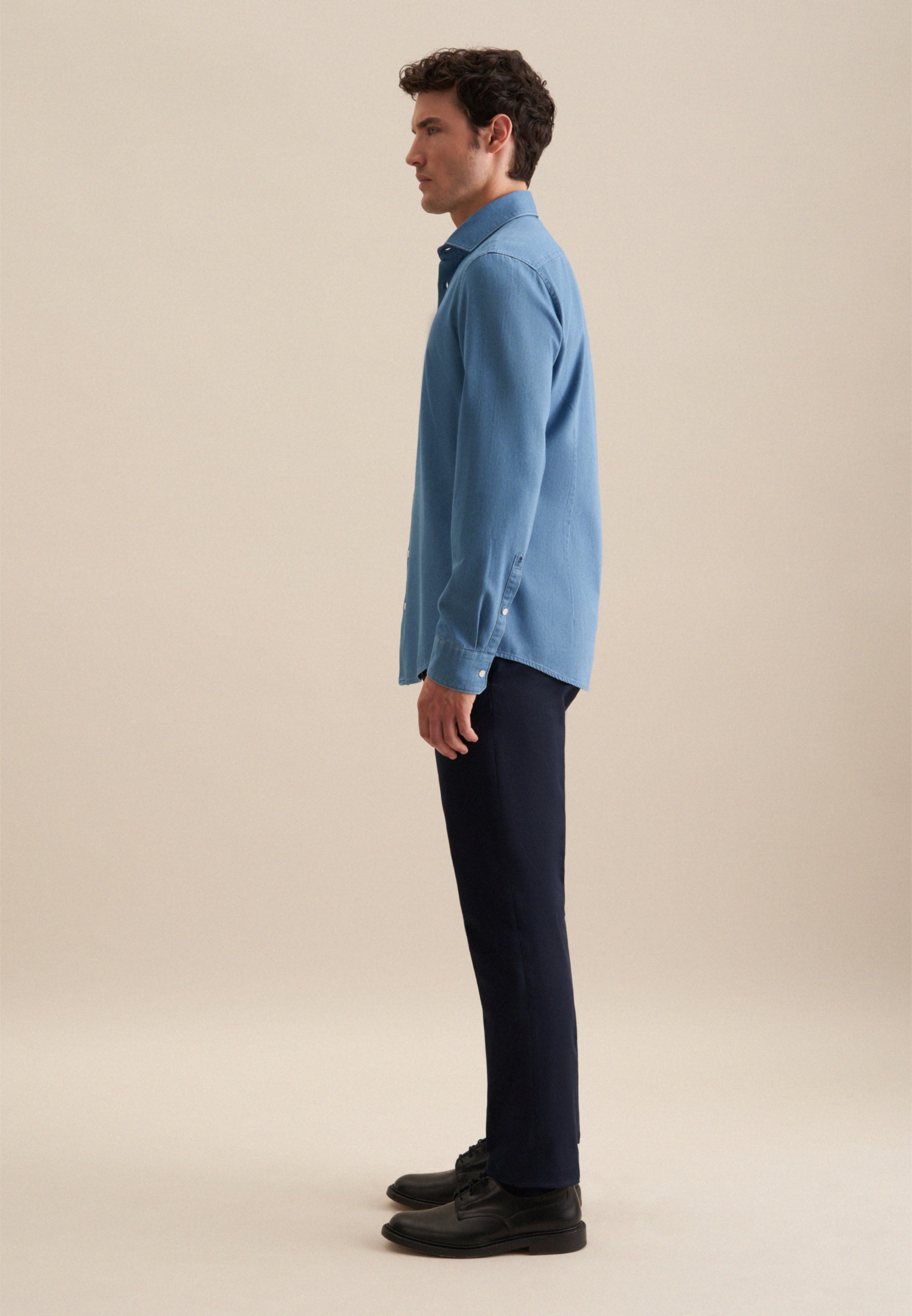 seidensticker Jeanshemd, Slim 1/1 Kentkragen Denim