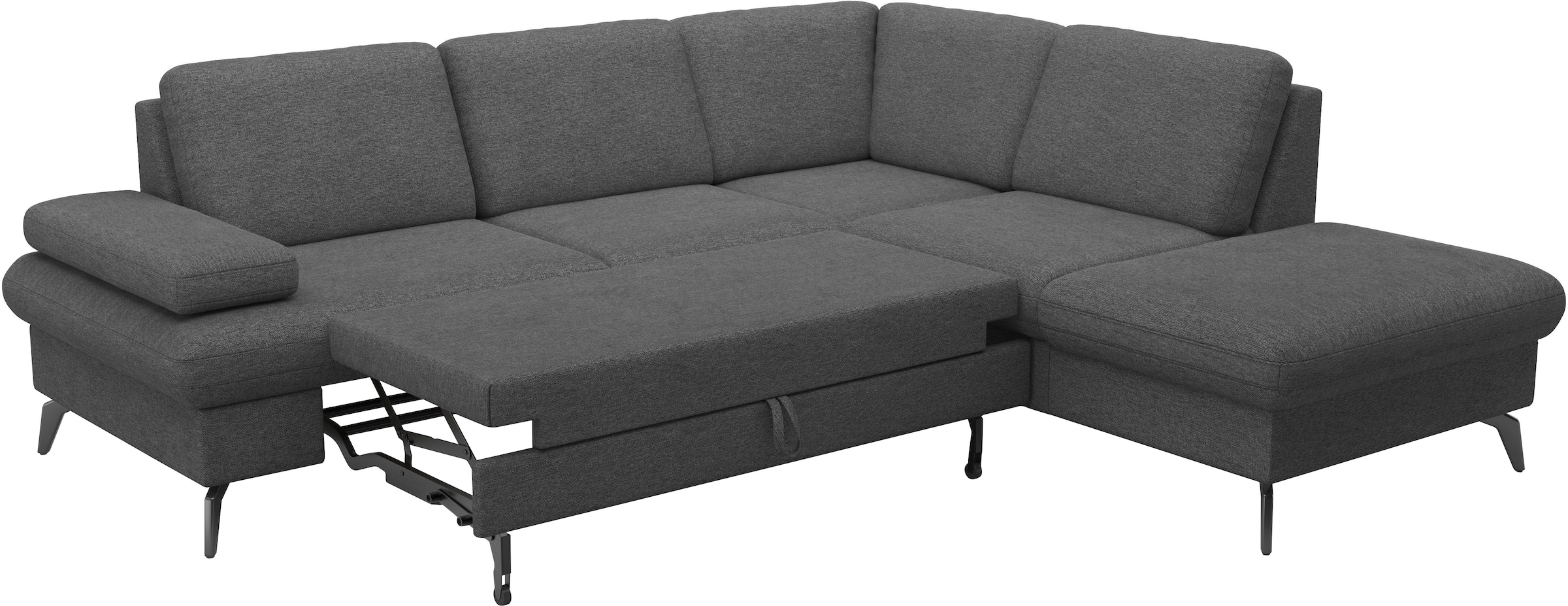 sit&more Ecksofa »Morris Jubi L-Form«, inkl. Armteilfunktion und 1 Zierkissen, wahlweise mit Bettfunktion