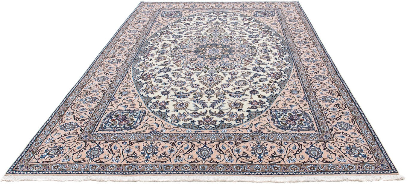 morgenland Wollteppich »Nain 6la Medaillon Beige 300 x 200 cm«, rechteckig, günstig online kaufen