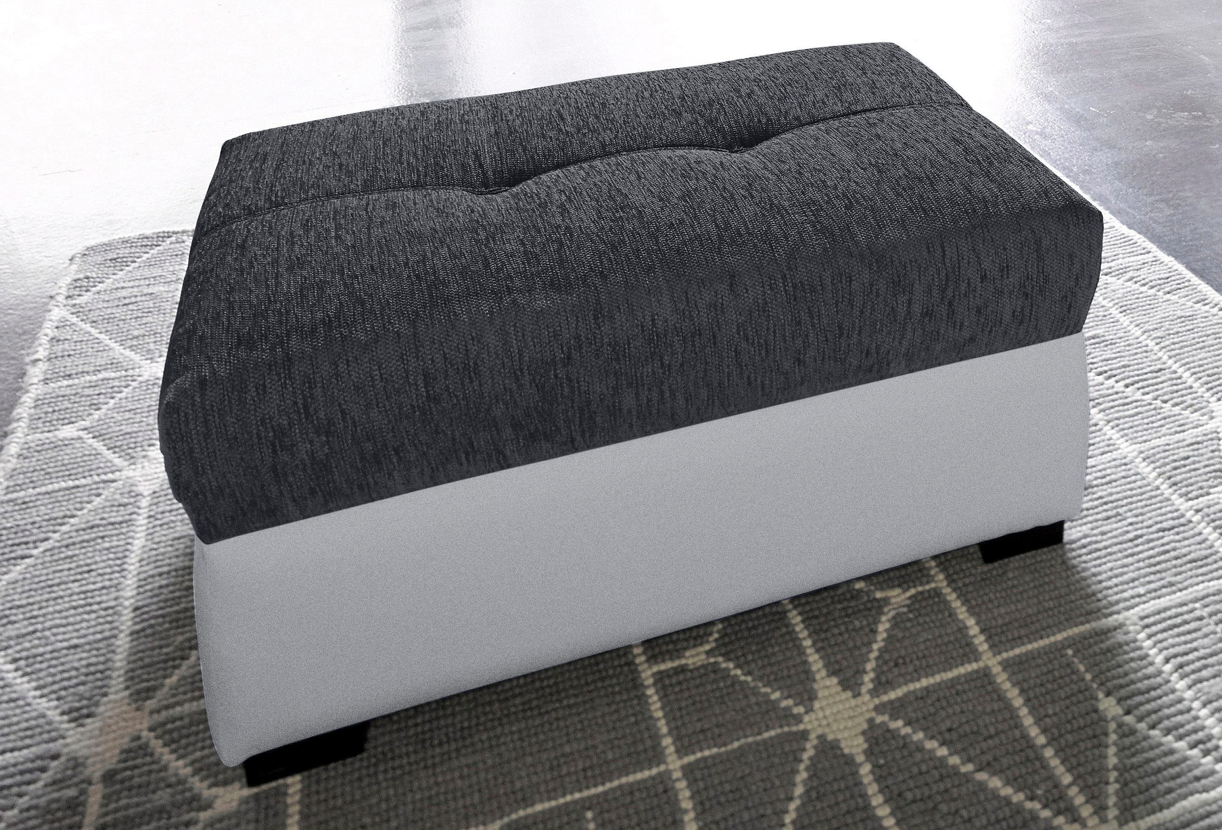 COTTA Polstergarnitur »Speedway L-Form«, (Set), Set bestehend aus: Ecksofa mit Kopfteilverstellung & Hocker