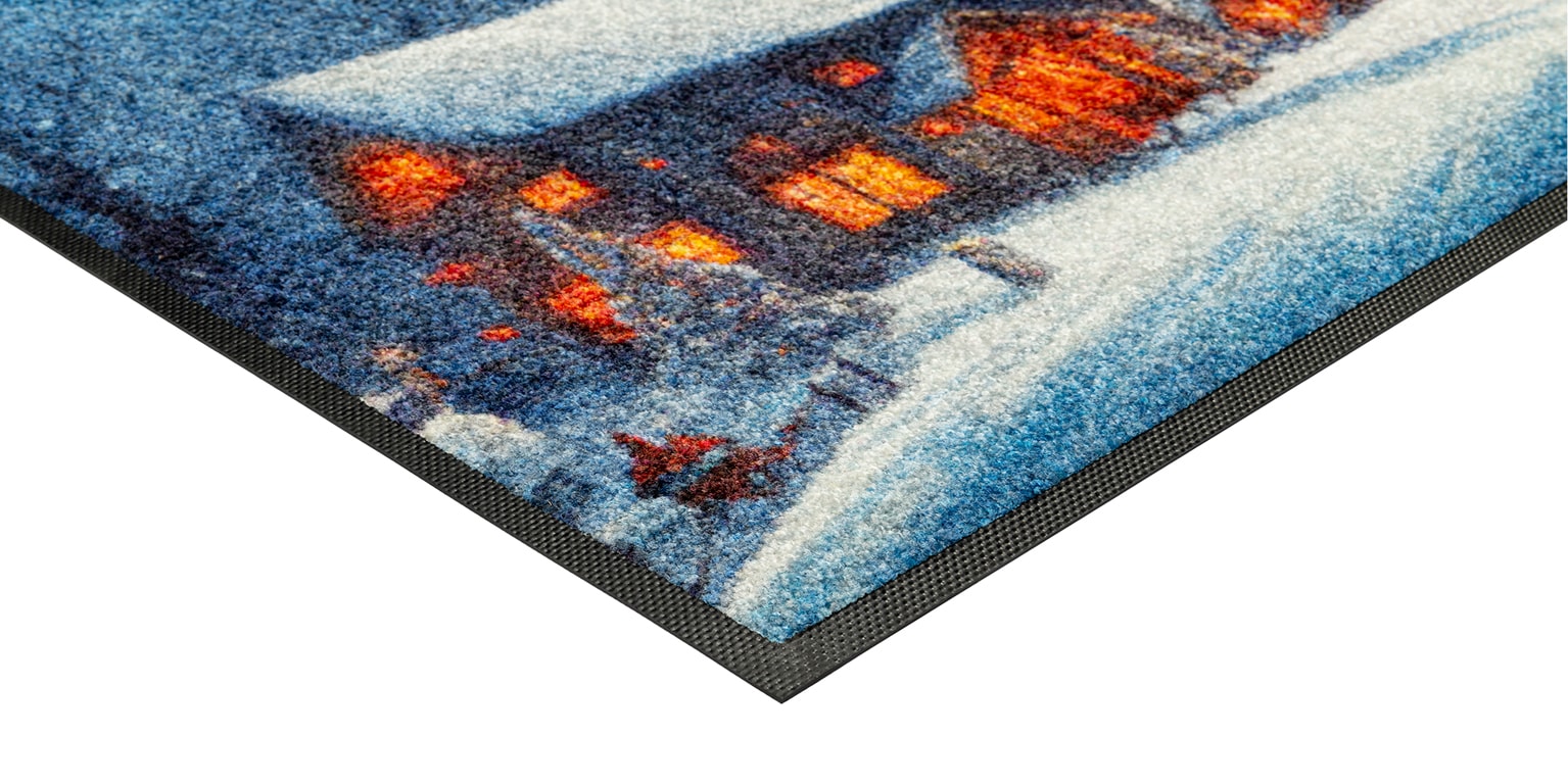 wash+dry by Kleen-Tex Fußmatte »Twinkle Village«, rechteckig, 7 mm Höhe, waschbar und trocknergeeignet
