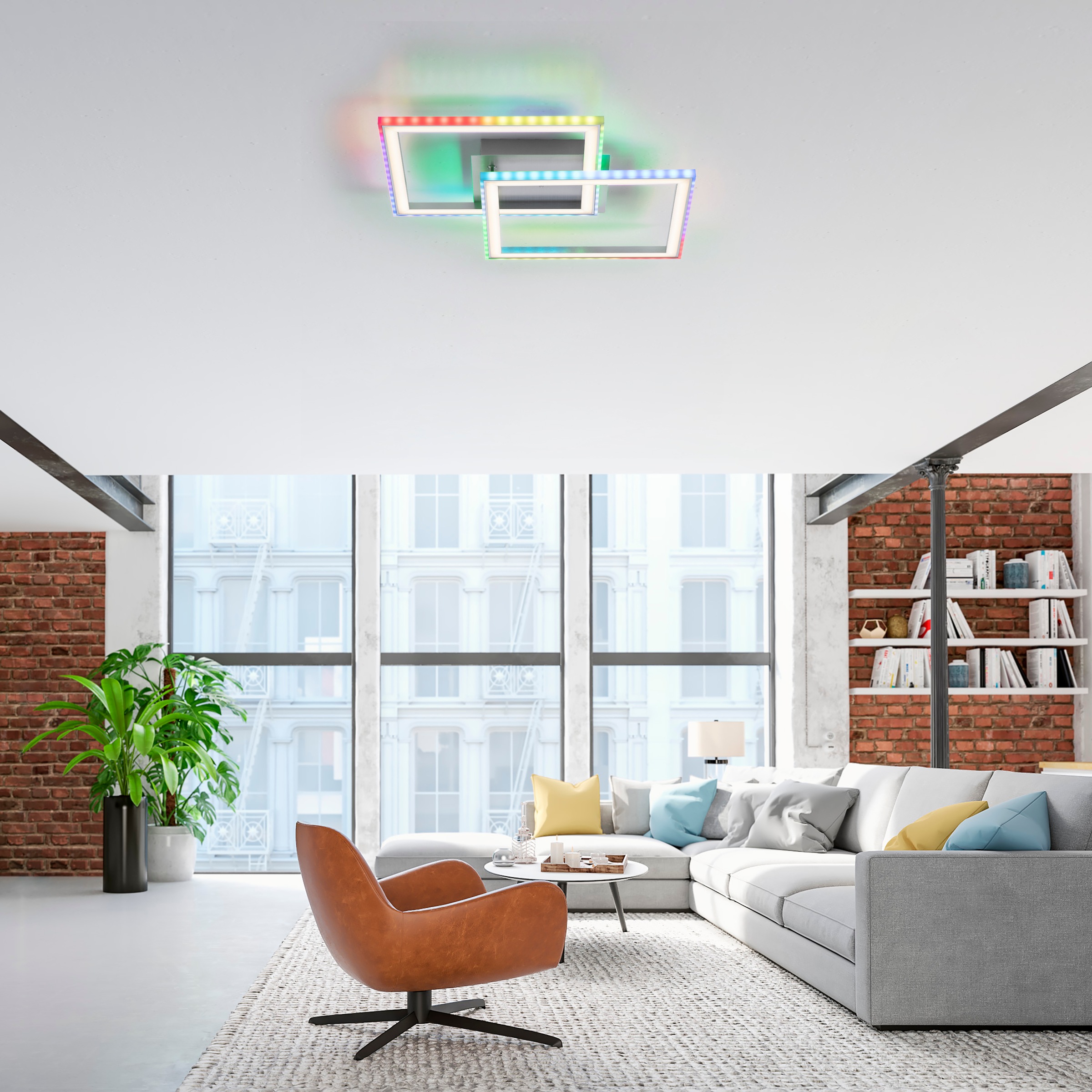 JUST LIGHT Deckenleuchte »FELIX60«, 2 flammig, Leuchtmittel LED-Board-LED-B günstig online kaufen