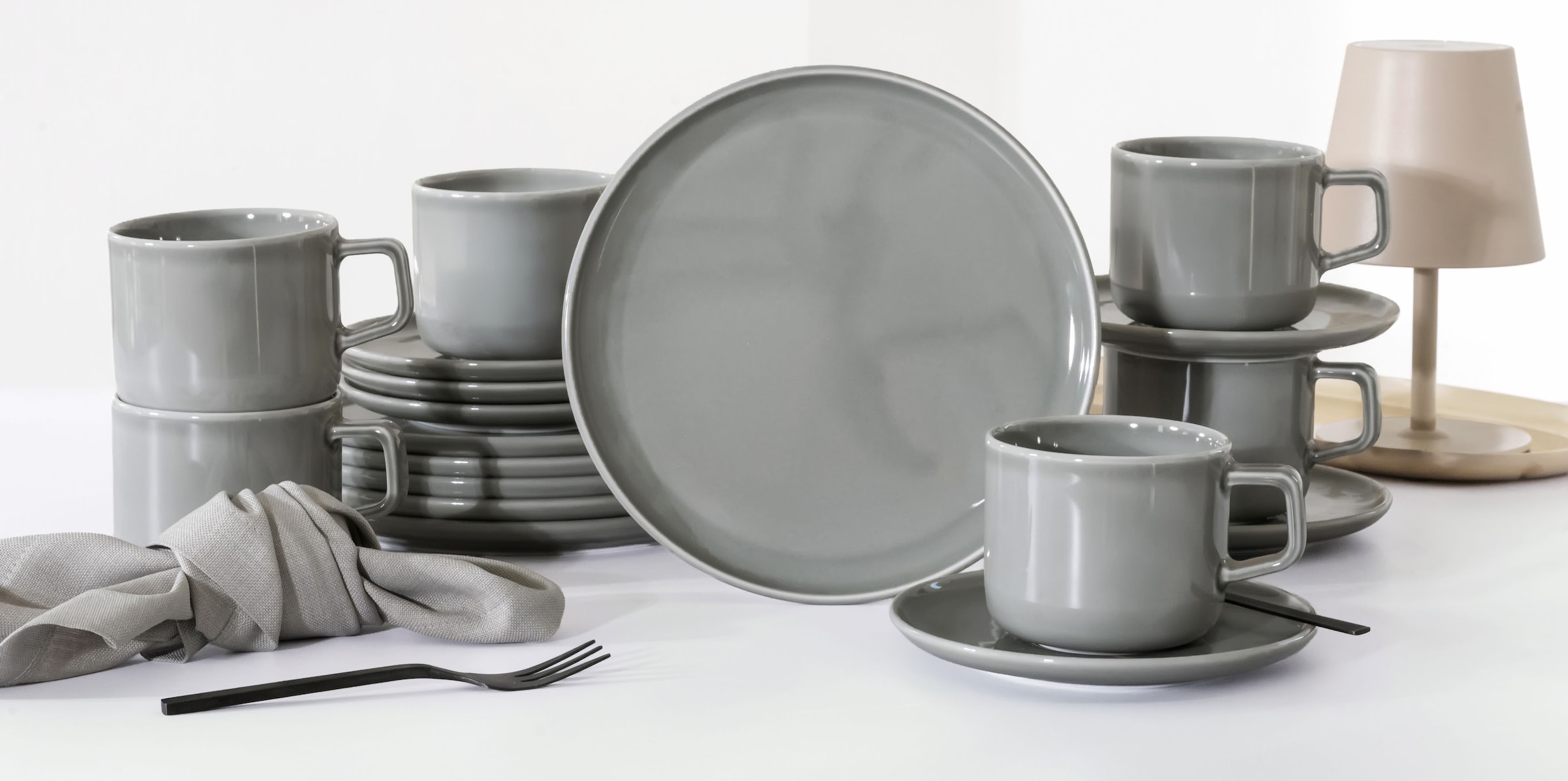 CreaTable Kaffeeservice »Chef Collection« Service, nordisches Design, 18 Teile, für 6 Personen