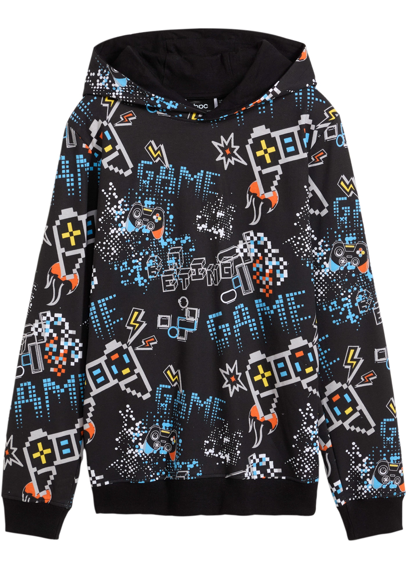 bonprix Hoodie , mit Allover-Muster im Gaming-Style, für Jungs

