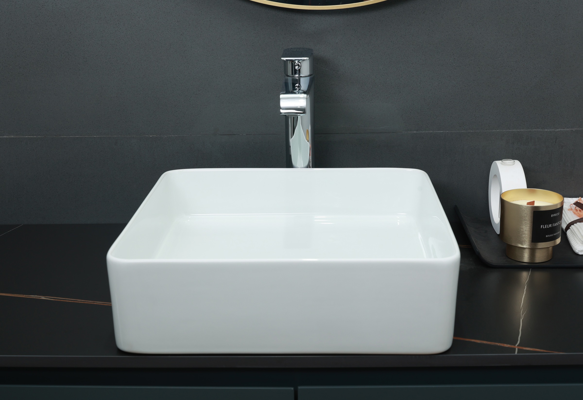 welltime Aufsatzwaschbecken »QUADRINO«, NANO Glasur