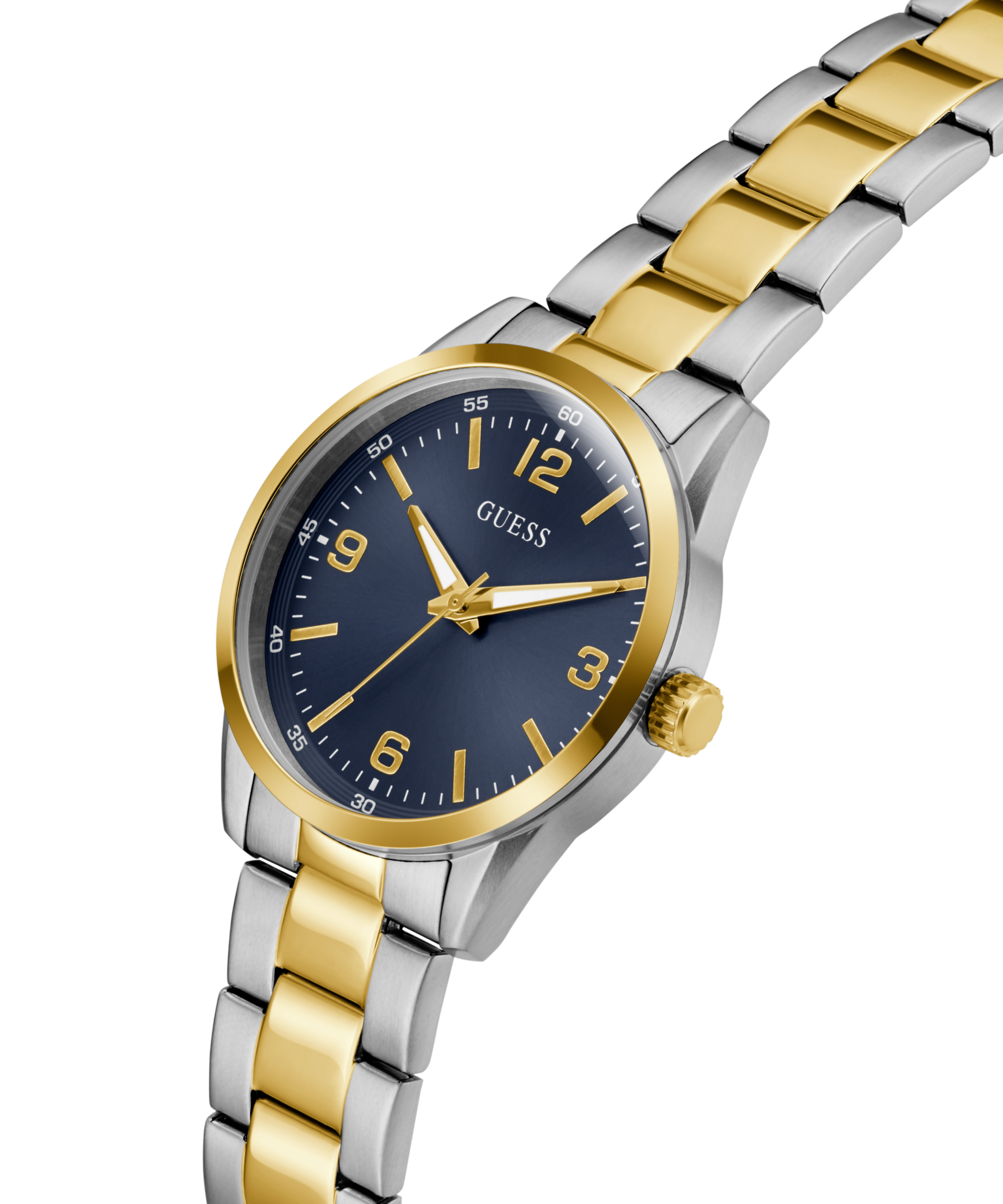 Guess Quarzuhr »EASTON« Armbanduhr, Herrenuhr, Edelstahlarmband
