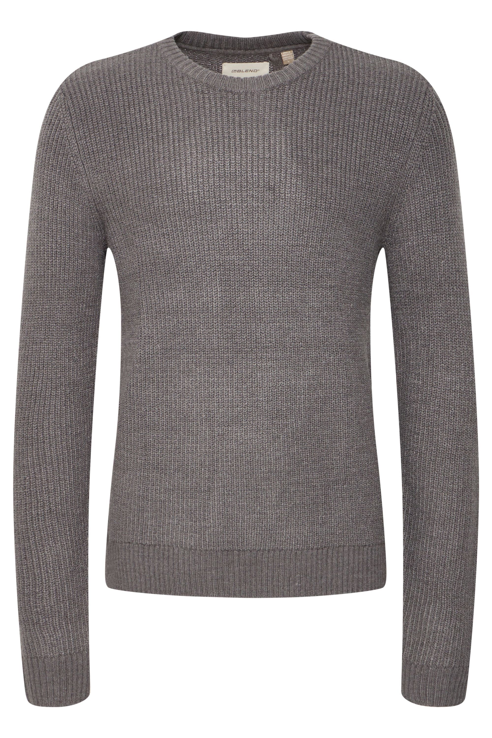 Blend Strickpullover »BHPullover« Klassischer Grobstrickpullover mit Rundhalsausschnitt