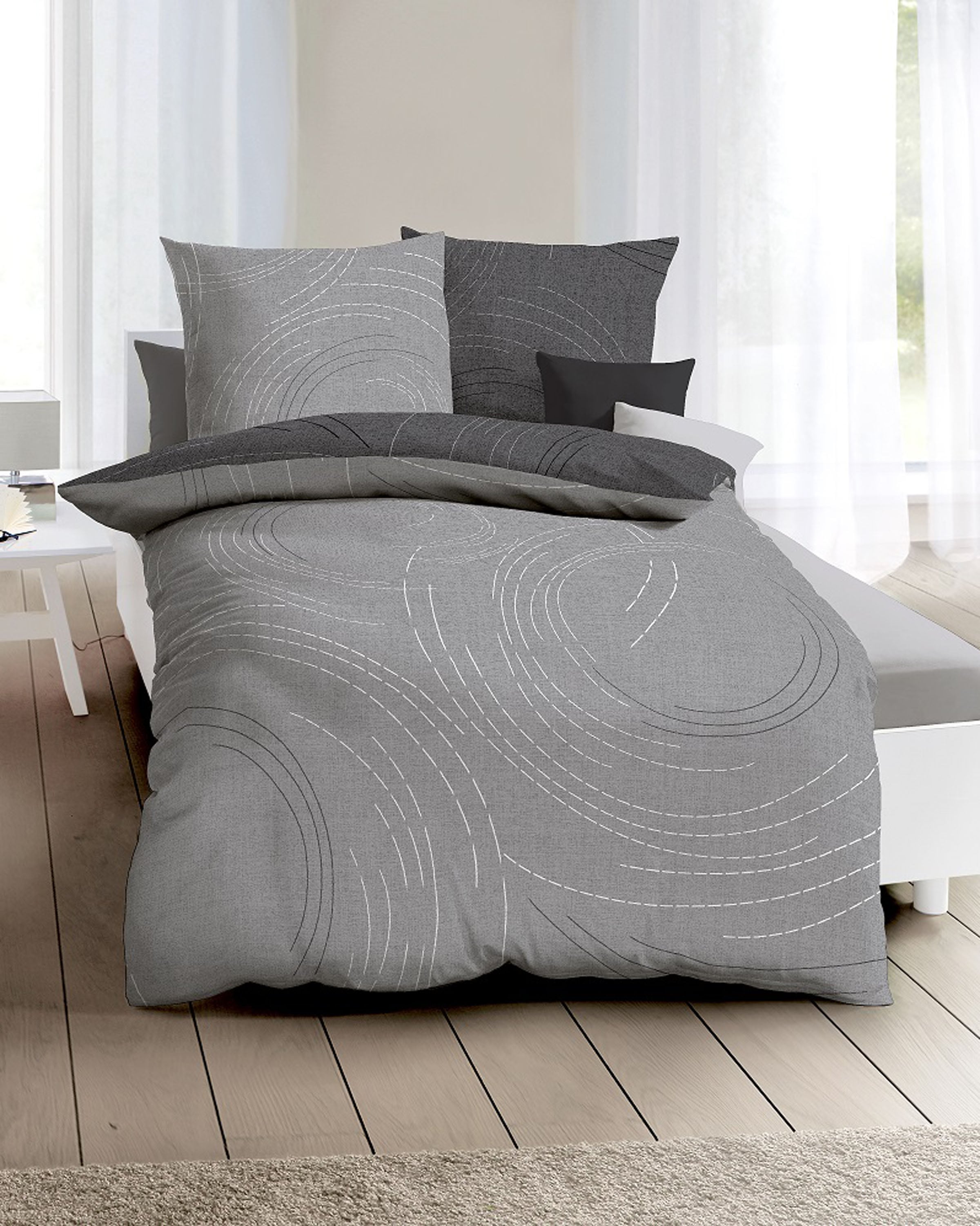 Kaeppel Wendebettwäsche »Jaro, in Gr. 135x200, 155x220 oder 200x200 cm«, mit Reißverschluss, 100% Baumwolle, Bettwäsche mit zeitlosem Design