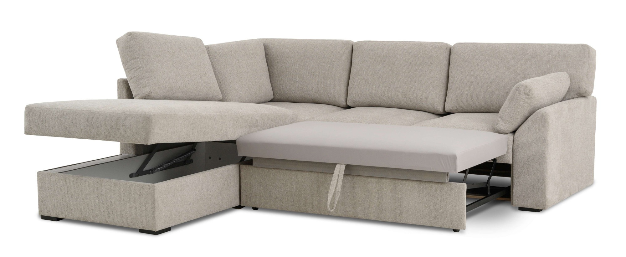 Home affaire Ecksofa »Citry«, Breite 242 cm, Chenille, Bettfunktion, Bettkasten, L-Form